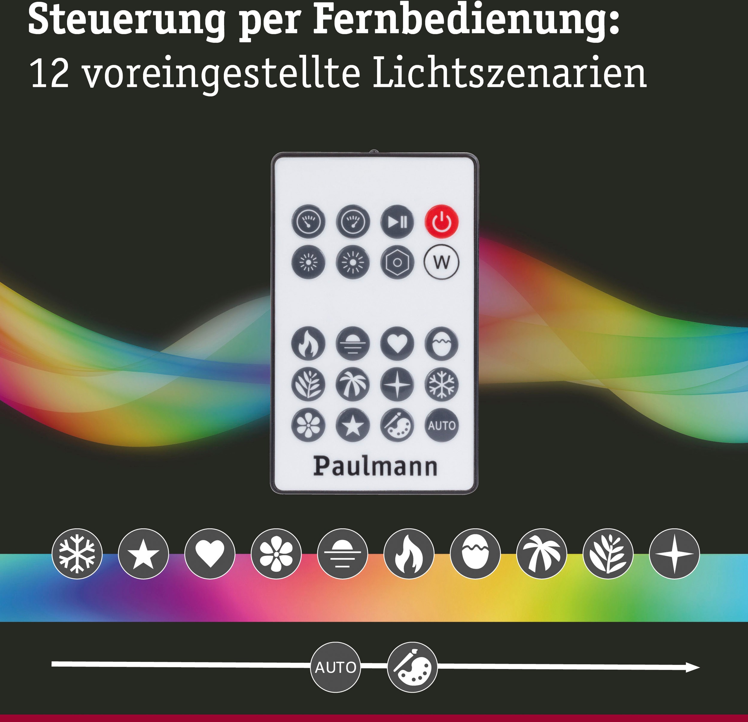 Paulmann LED-Streifen »Dynamic Rainbow RGB 1,5m 3W 60LEDs/m 5VA«, 1 St.-flammig