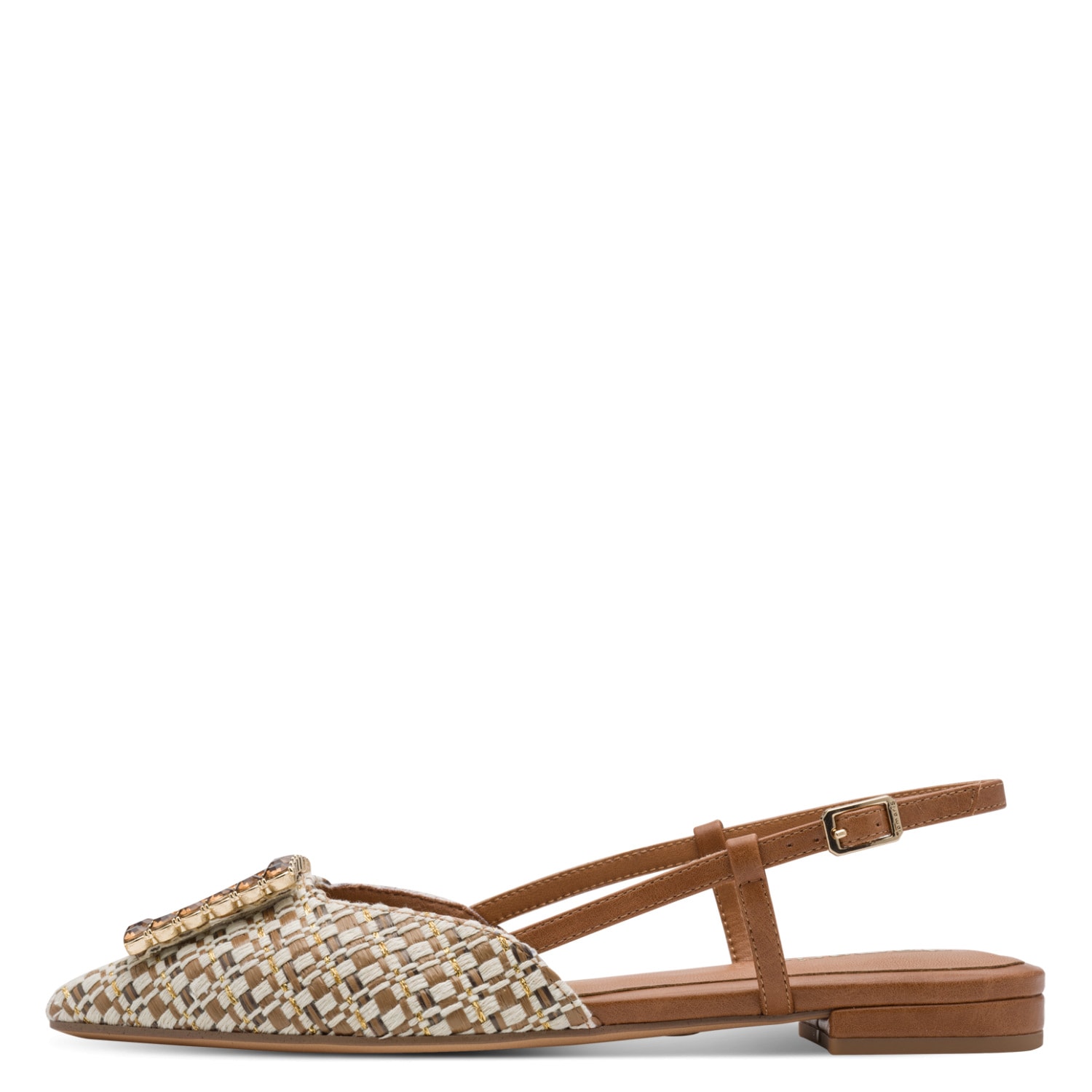 Tamaris Slingpumps  , Blockabsatz, Sommerschuh mit schickem Schmuckelement