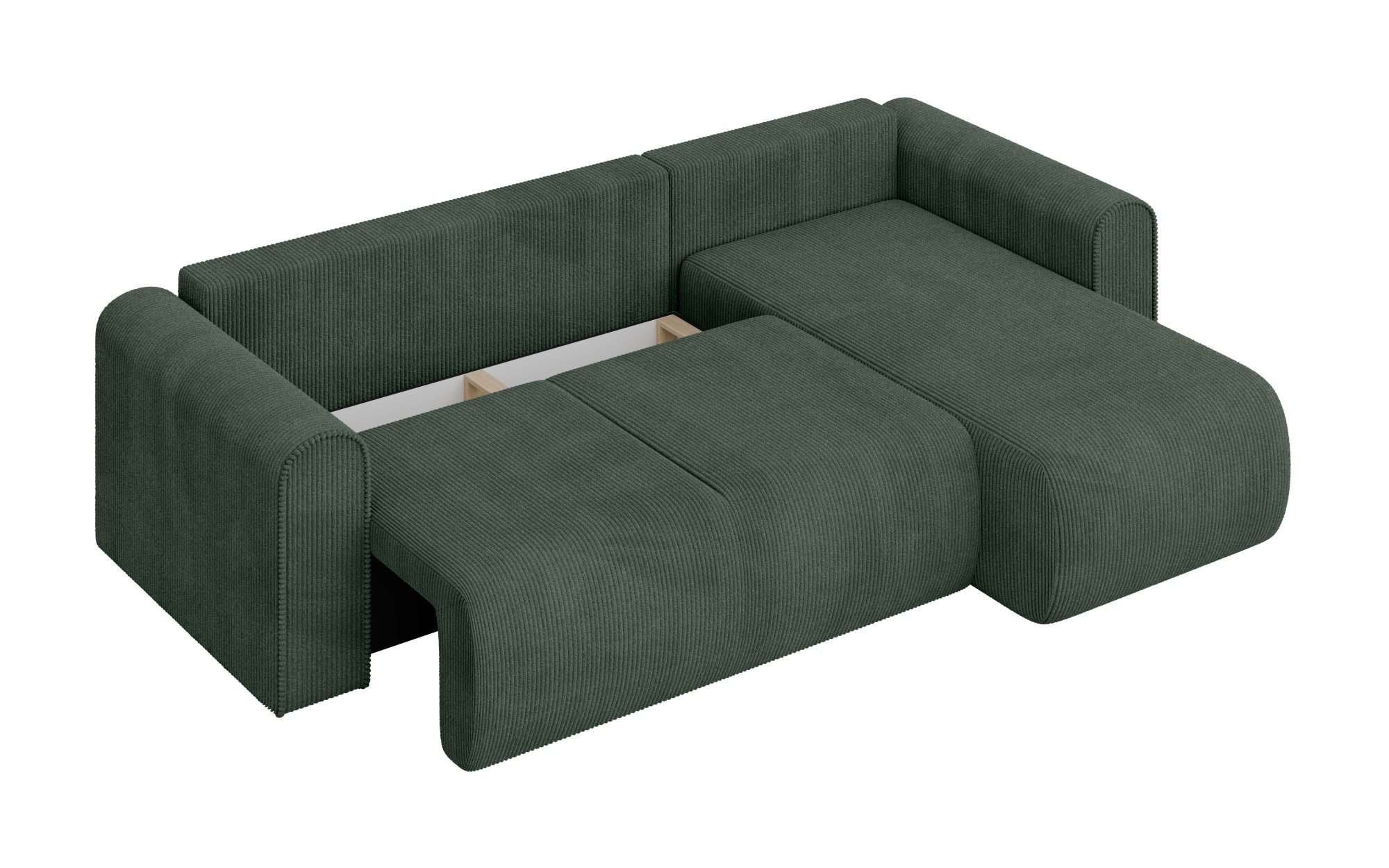INOSIGN Ecksofa »Zacharia wahlweise Schlafsofa mit Bettkasten, B/T/H 250/166/86 cm«, L-Form mit Wellenunterfederung, Recamiere beidseitig montierbar