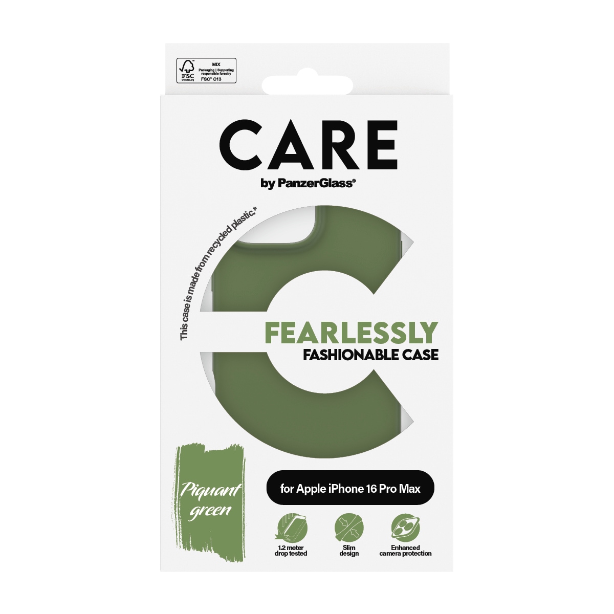CARE by PanzerGlass Handyhülle »Fearlessly Fashionable Case für Apple iPhone 16 Pro Max« Smartphones Backcover, Schutzhülle, Handyschutzhülle, Case, Schutzcase, stoßfest