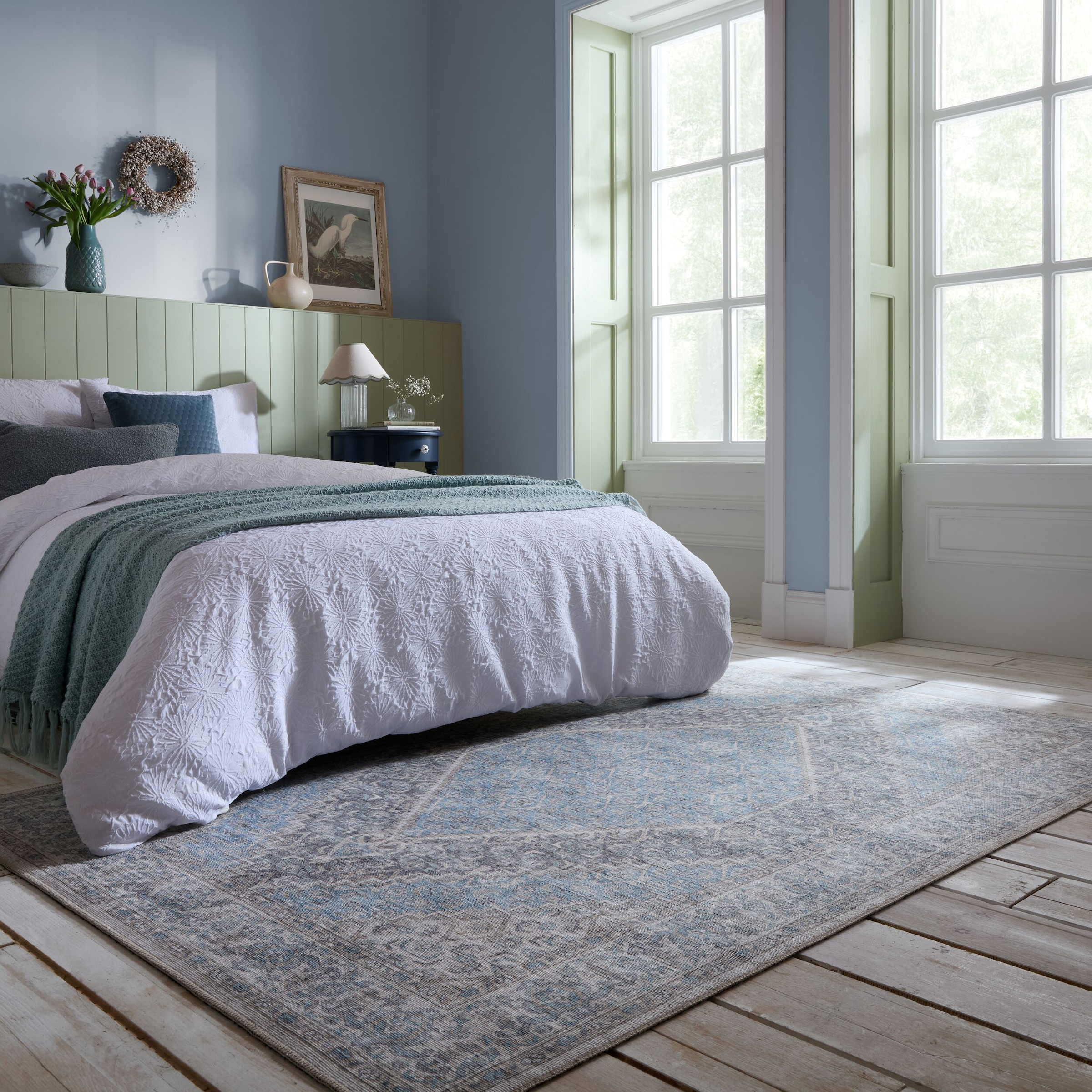 FLAIR RUGS Teppich »Corin«, rechteckig, 4 mm Höhe, Waschbarer Traditioneller Teppich