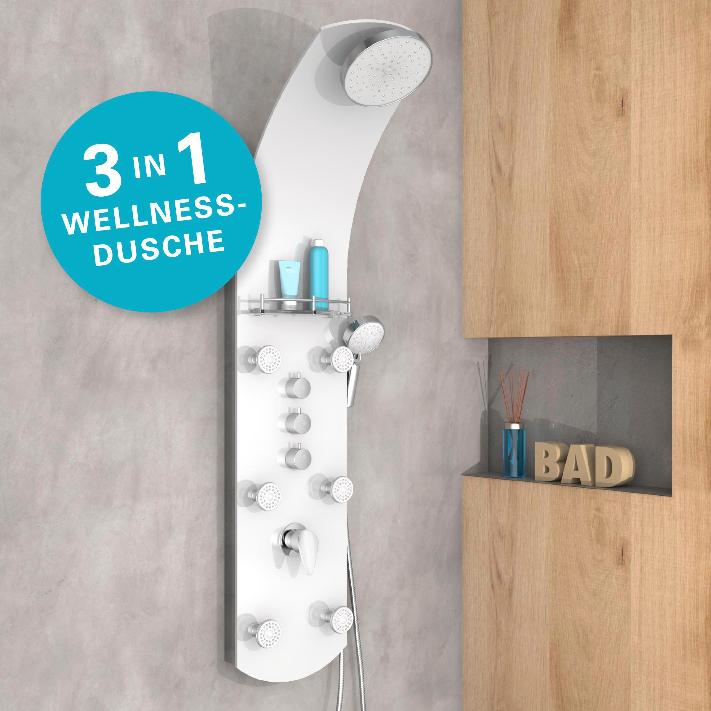 Eisl Duschsäule »KARIBIK«, 6 Massagedüsen, Wellness Duschsystem mit Armatur und Regendusche