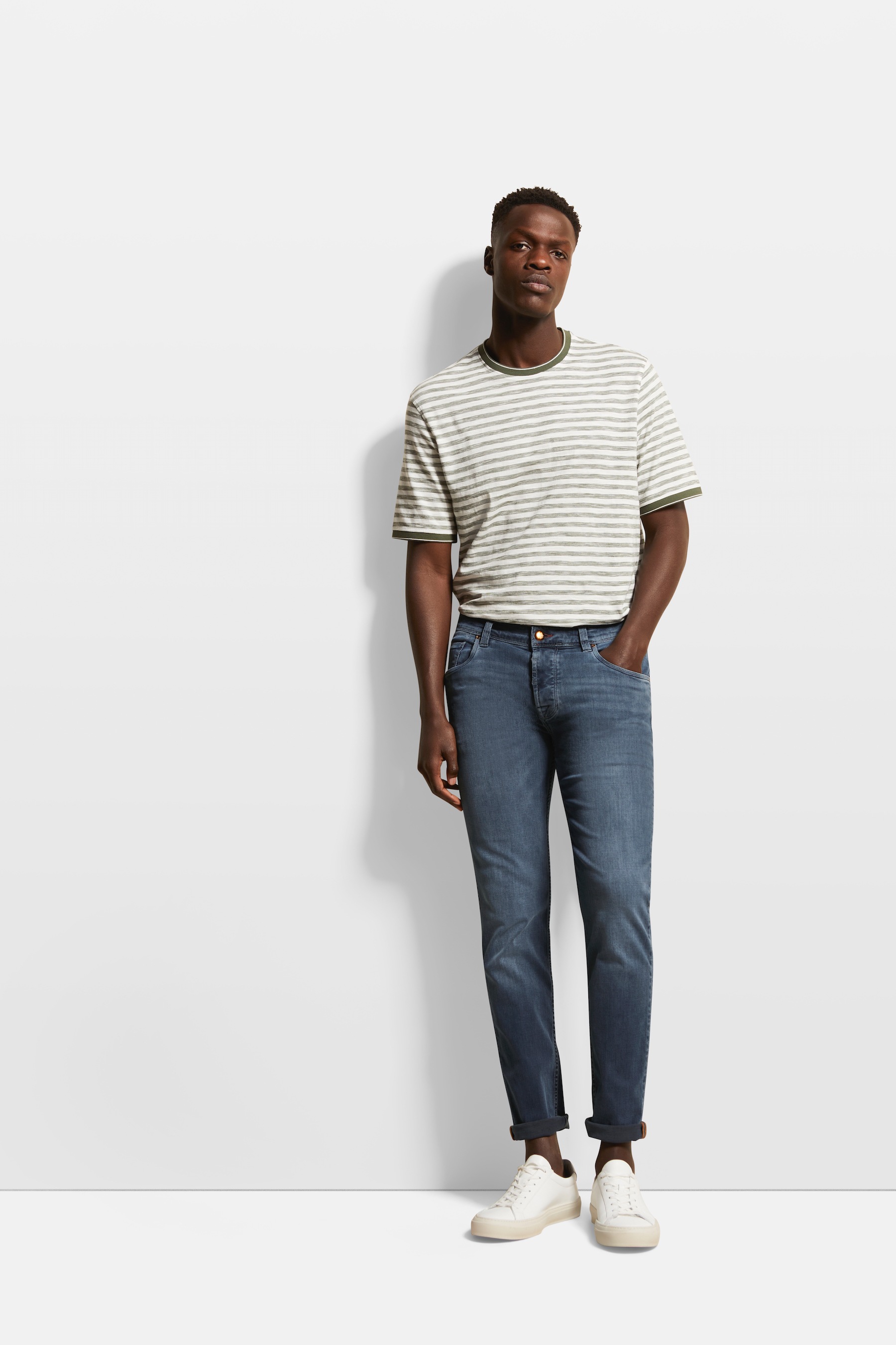 bugatti 5-Pocket-Jeans, im Used-Look