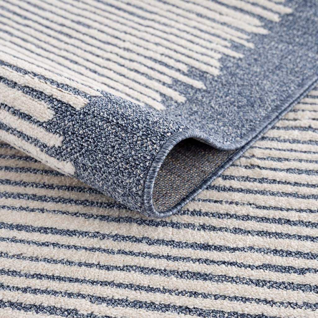 Carpet City Teppich »Art 2231«, rund, 7 mm Höhe, Kurzflor, Streifen-Muster, ideal für Flur & Diele