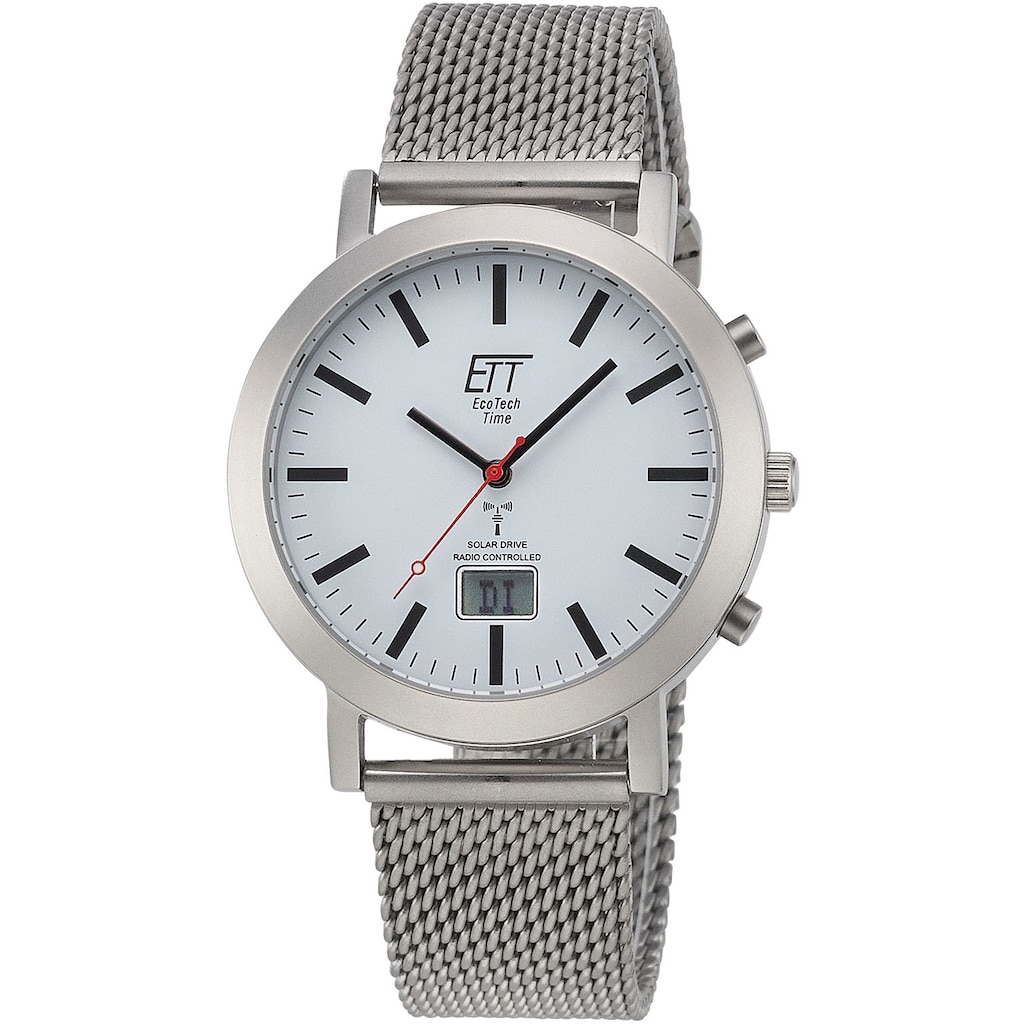 ETT Funkuhr »Station Watch, EGS-11579-11M«, Armbanduhr, Herrenuhr, Datum, Solar