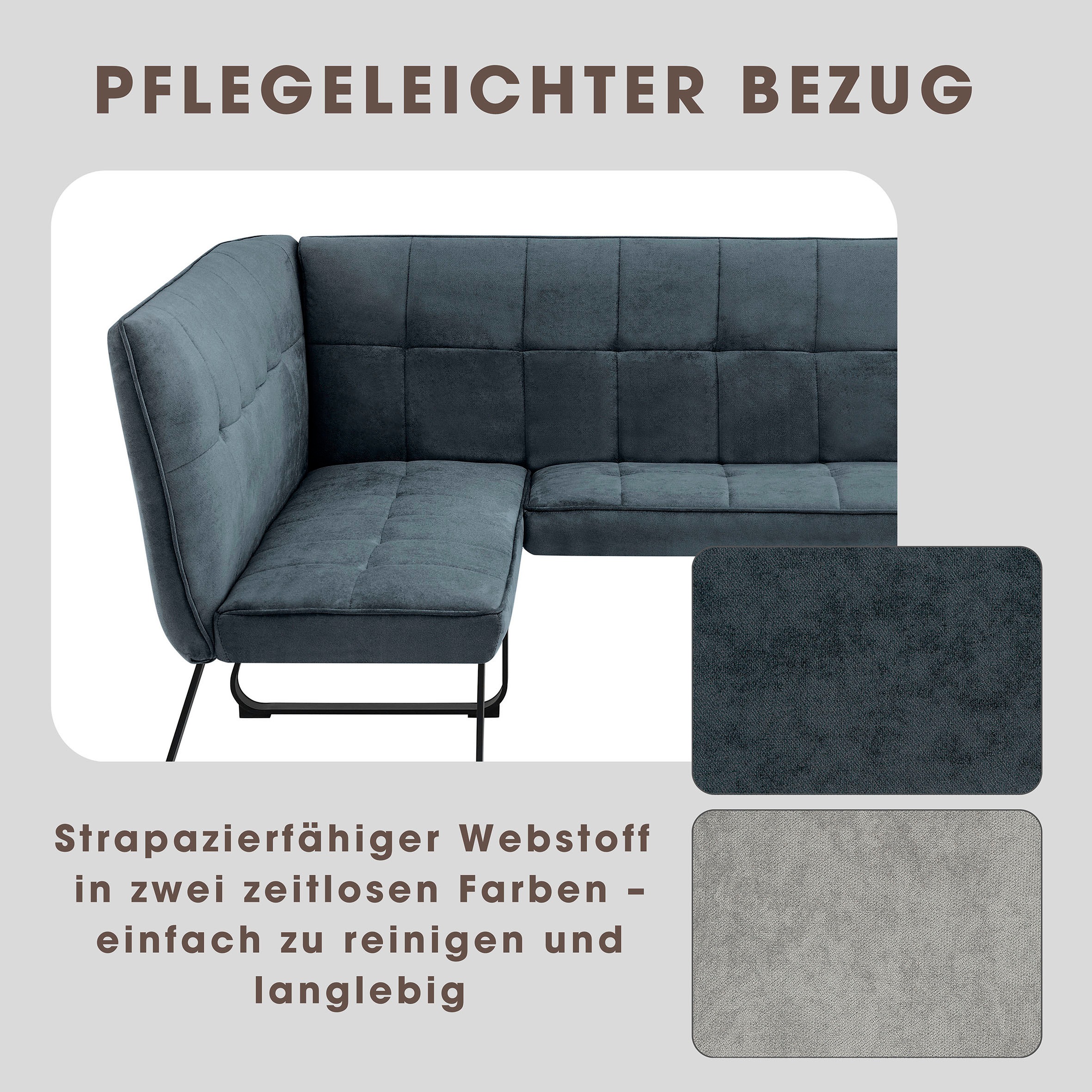 byLIVING Essgruppe »Eckbank Talea« 1 tlg. tlg. Komortable Nosaqfederung und gemütlicher Stoffbezug mit Farbauswahl