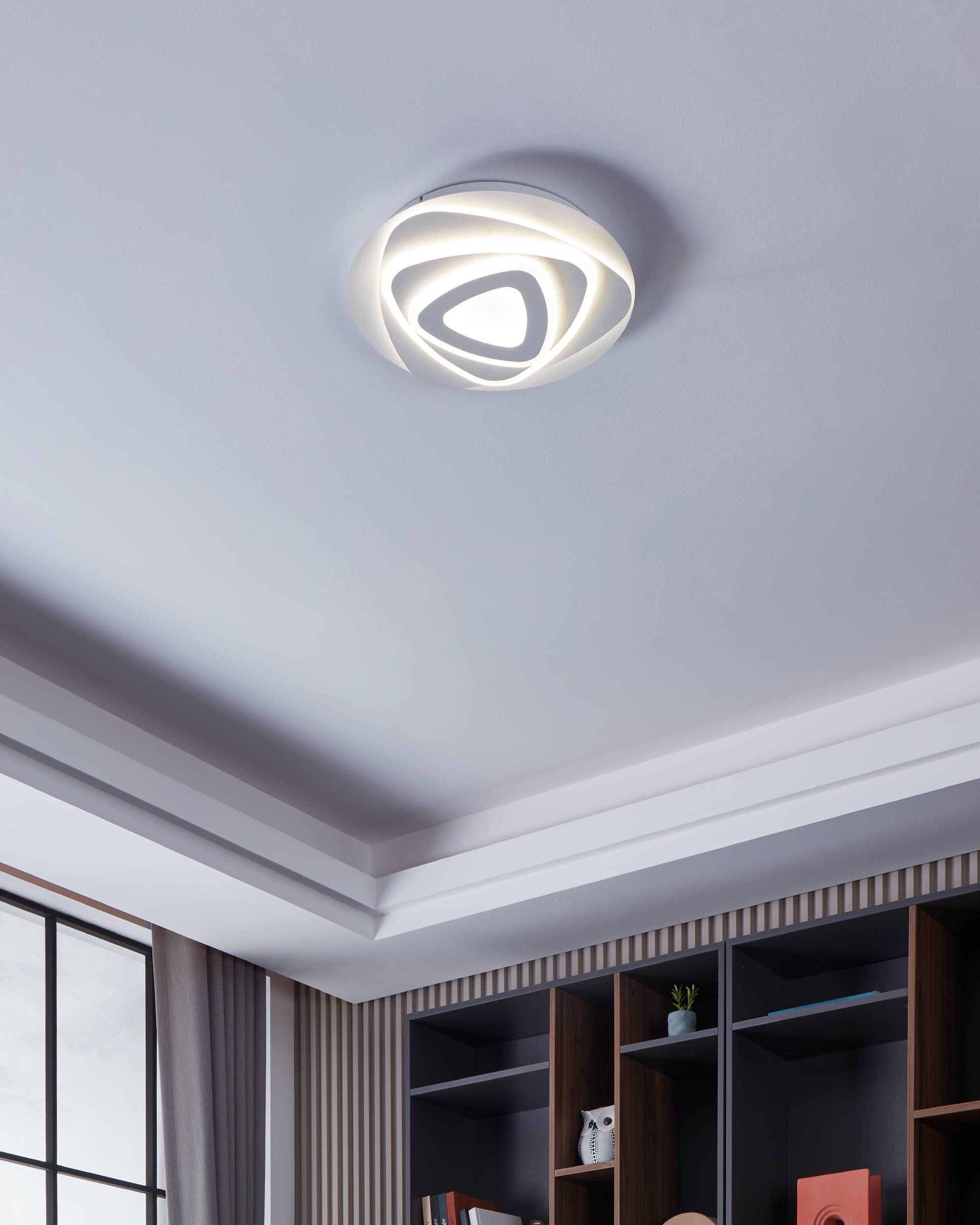 EGLO Deckenleuchte »Palagiano Deckenlampe, Deckenbeleuchtung aus Kunststoff günstig online kaufen