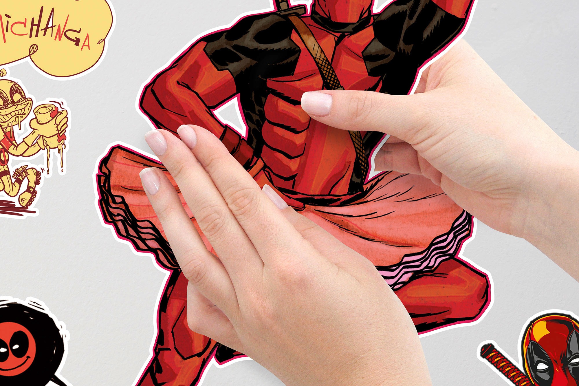 Komar Wandtattoo »Deadpool Derppool - Größe 50 x 70 cm«, (10 St.), selbstklebend, Wandsticker, Kinderzimmer