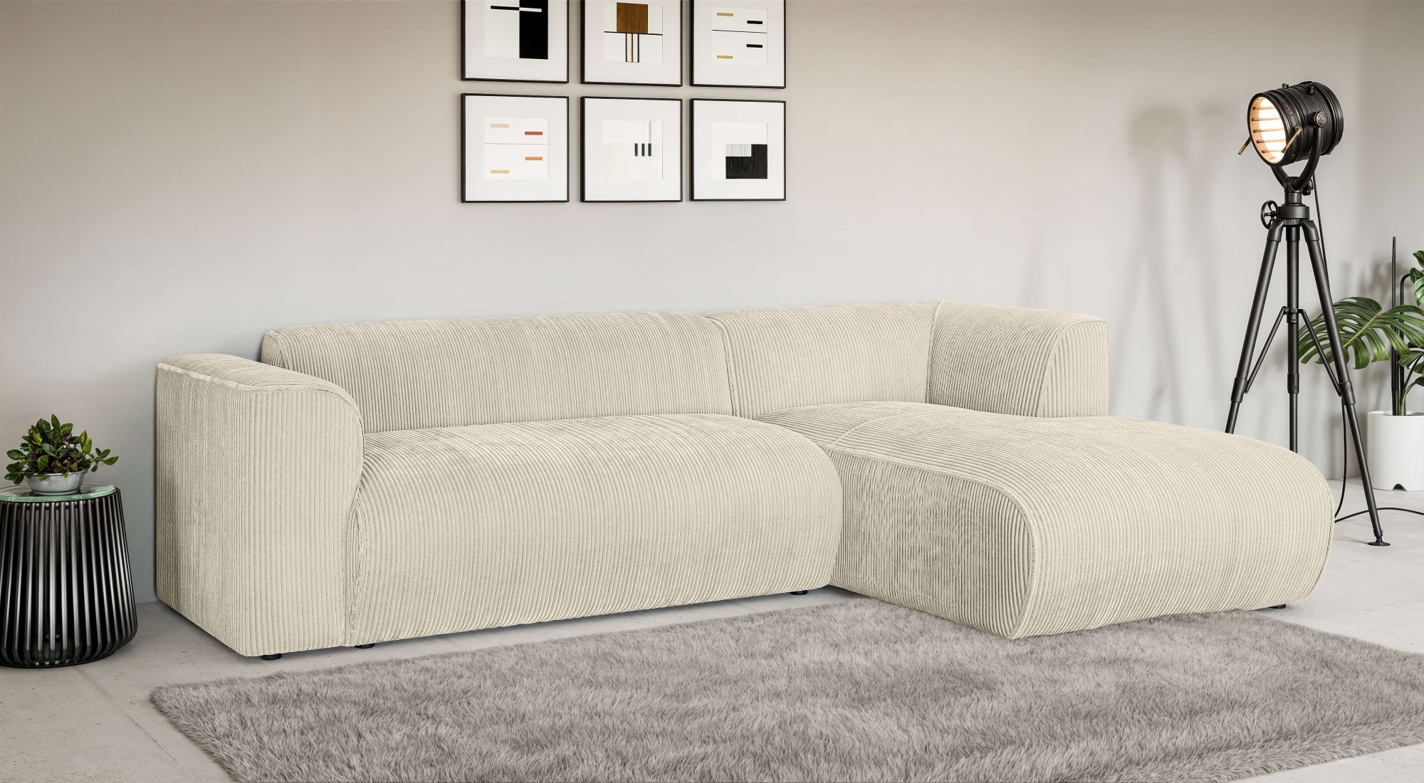 Home affaire Ecksofa »MERID L-Form (257 cm), zeitlos & stilvolles Design,« günstig online kaufen