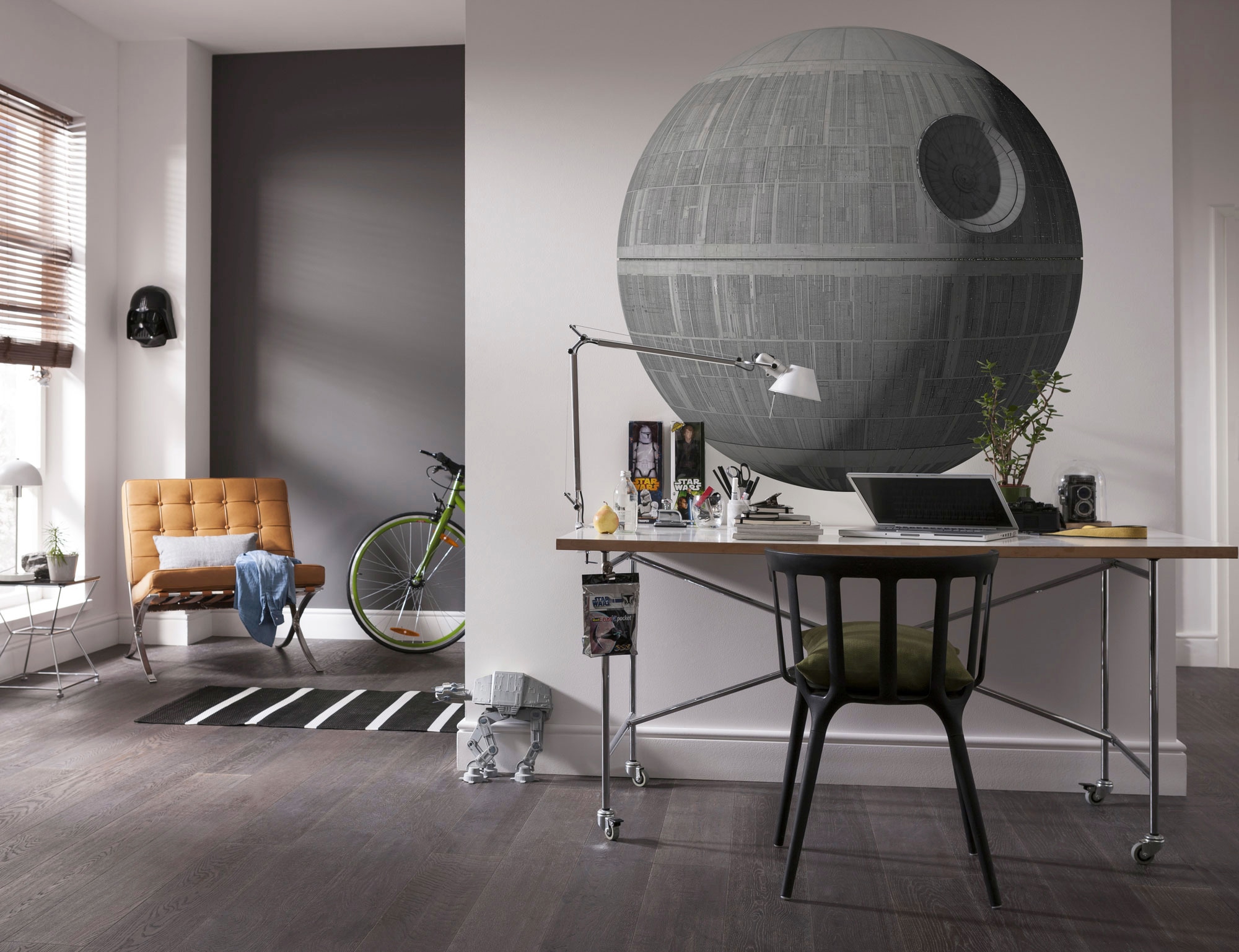 Komar Vliestapete »Selbstklebende Vlies  - Star Wars XXL Death Star - Größe 127 x 127 cm«, bedruckt, Kinderzimmer