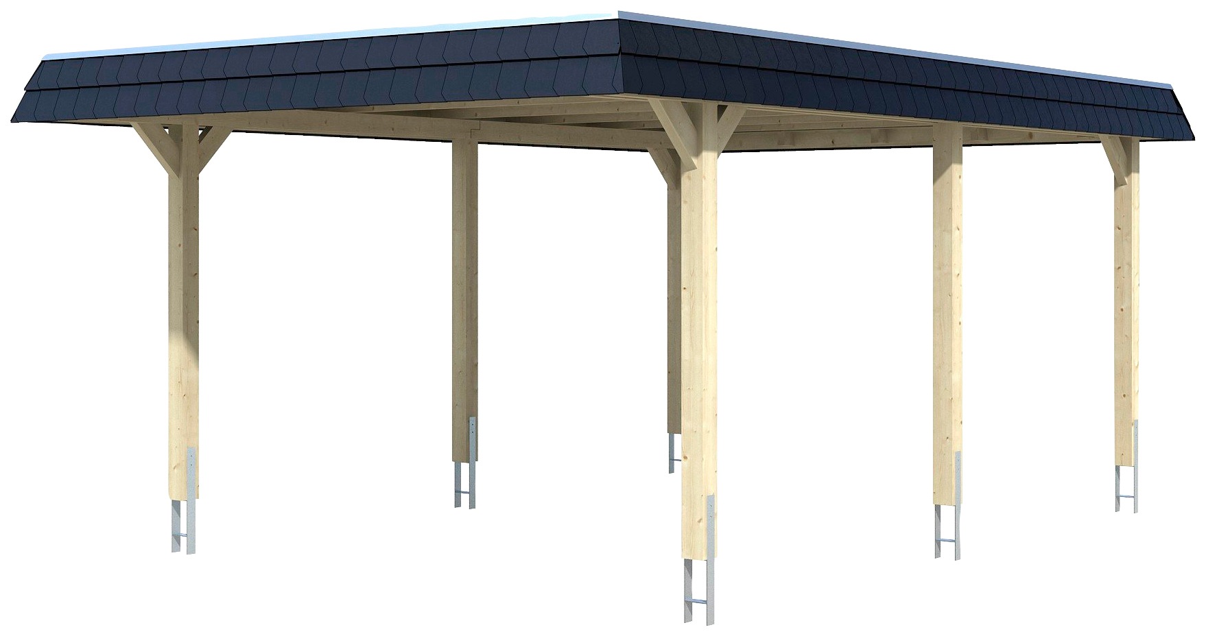 Skanholz Einzelcarport »Wendland«, 341 cm, braun