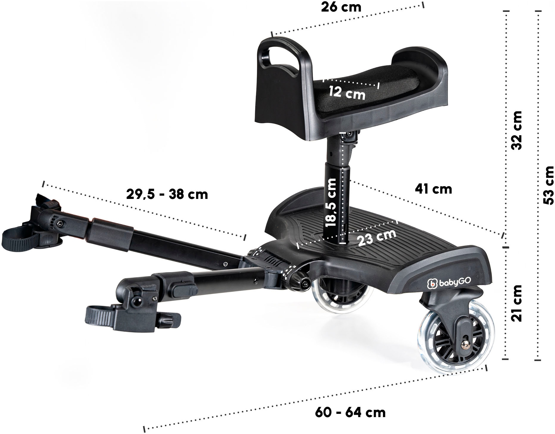 BabyGo Buggyboard »WeGO mit Sitz«
