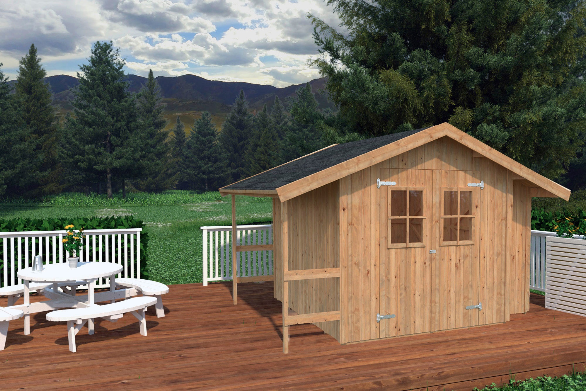 Palmako Gerätehaus »Marcus«, hellbraun