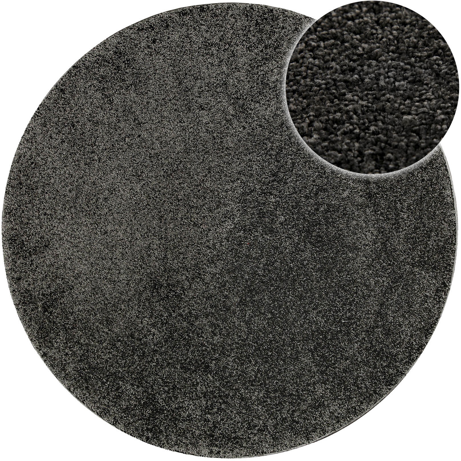 OTTO home Hochflor-Teppich »Yvaine«, rund, 25 mm Höhe, Langflor, Shaggy, di günstig online kaufen