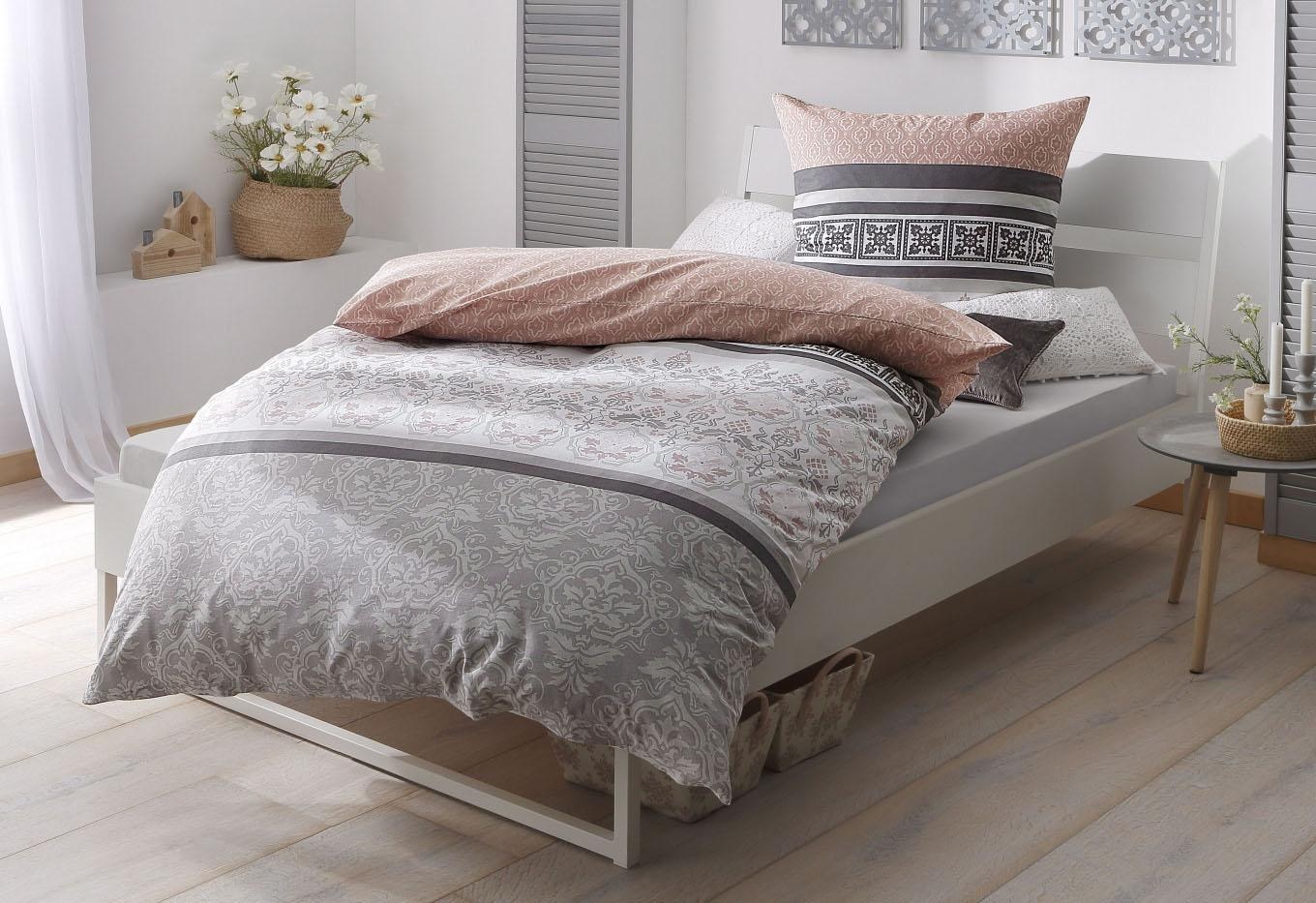 Home affaire Bettwäsche »Cremona in Renforcé, Biber (Flanell) und  PolyCotton Qualität, romantisch, verspielte Ornamente, geeignet im Winter &  Sommer, Landhausstil«, (2 tlg.) bequem und schnell bestellen