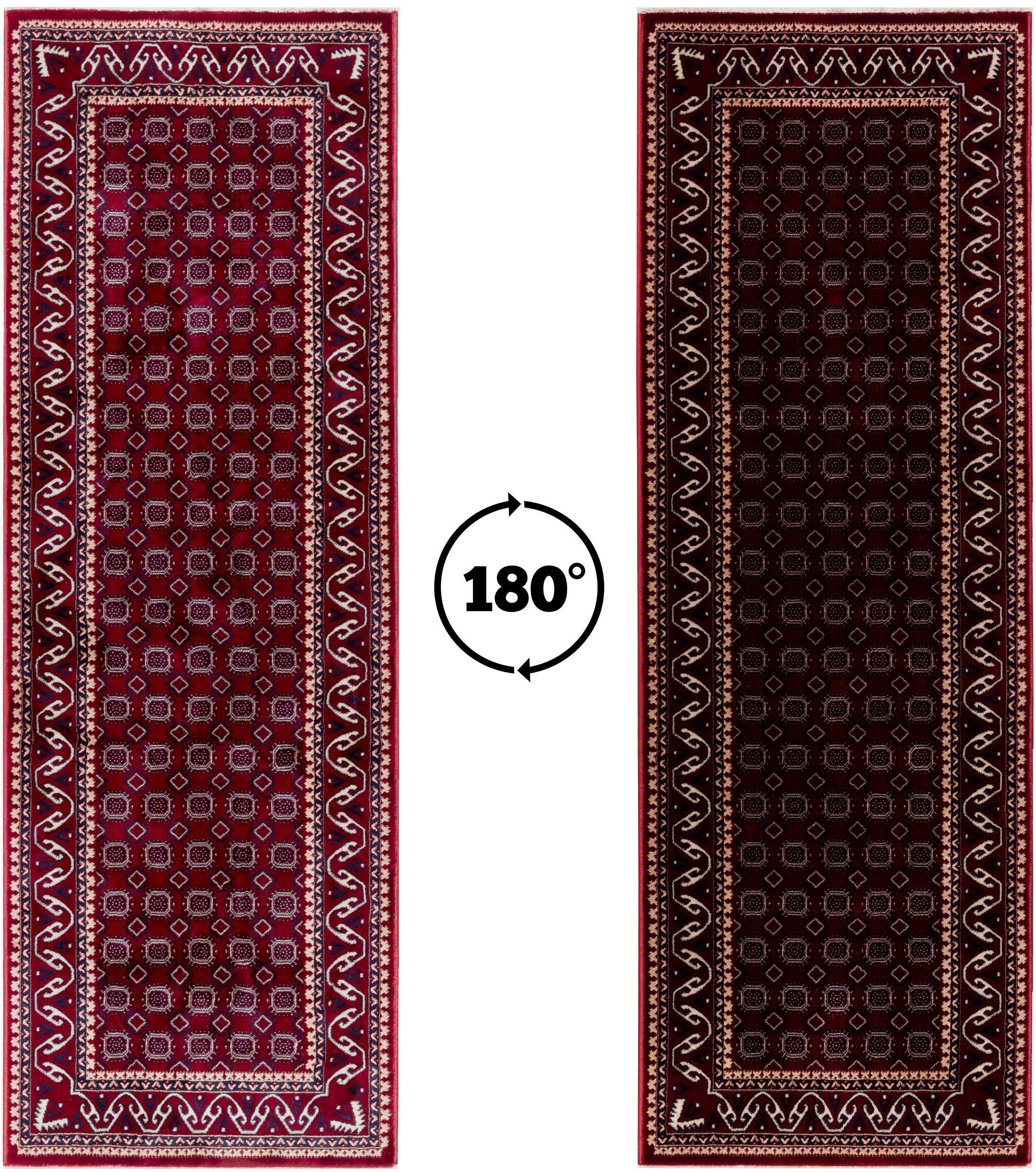 Sehrazat Teppich »Ornament 1358«, rechteckig, 10 mm Höhe, Kurzflor, Orient Ornament Optik, edler Glanz, weicher Flor