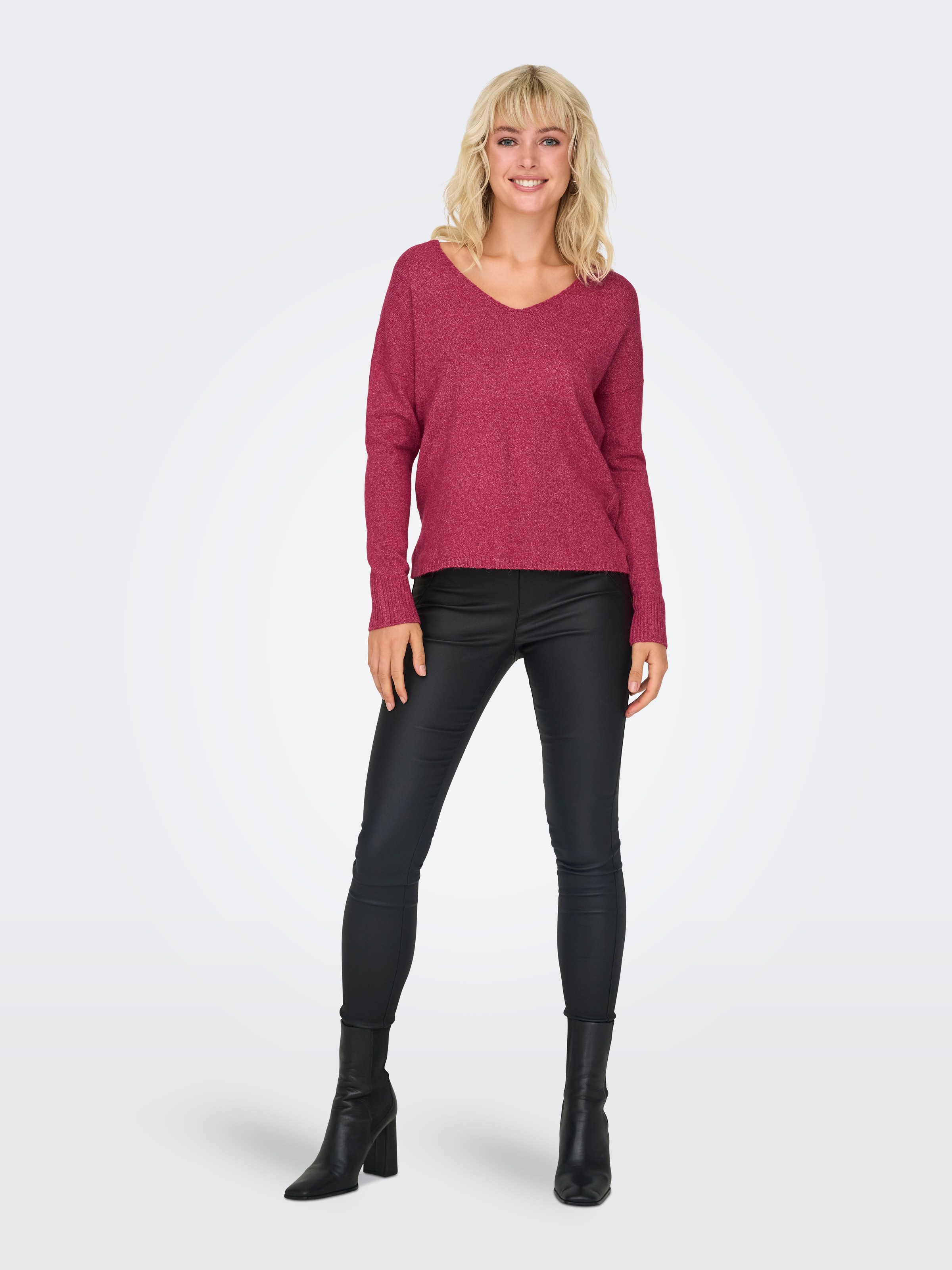 ONLY V-Ausschnitt-Pullover »ONLRICA LIFE L/S V-NECK PULLO KNT NOOS«