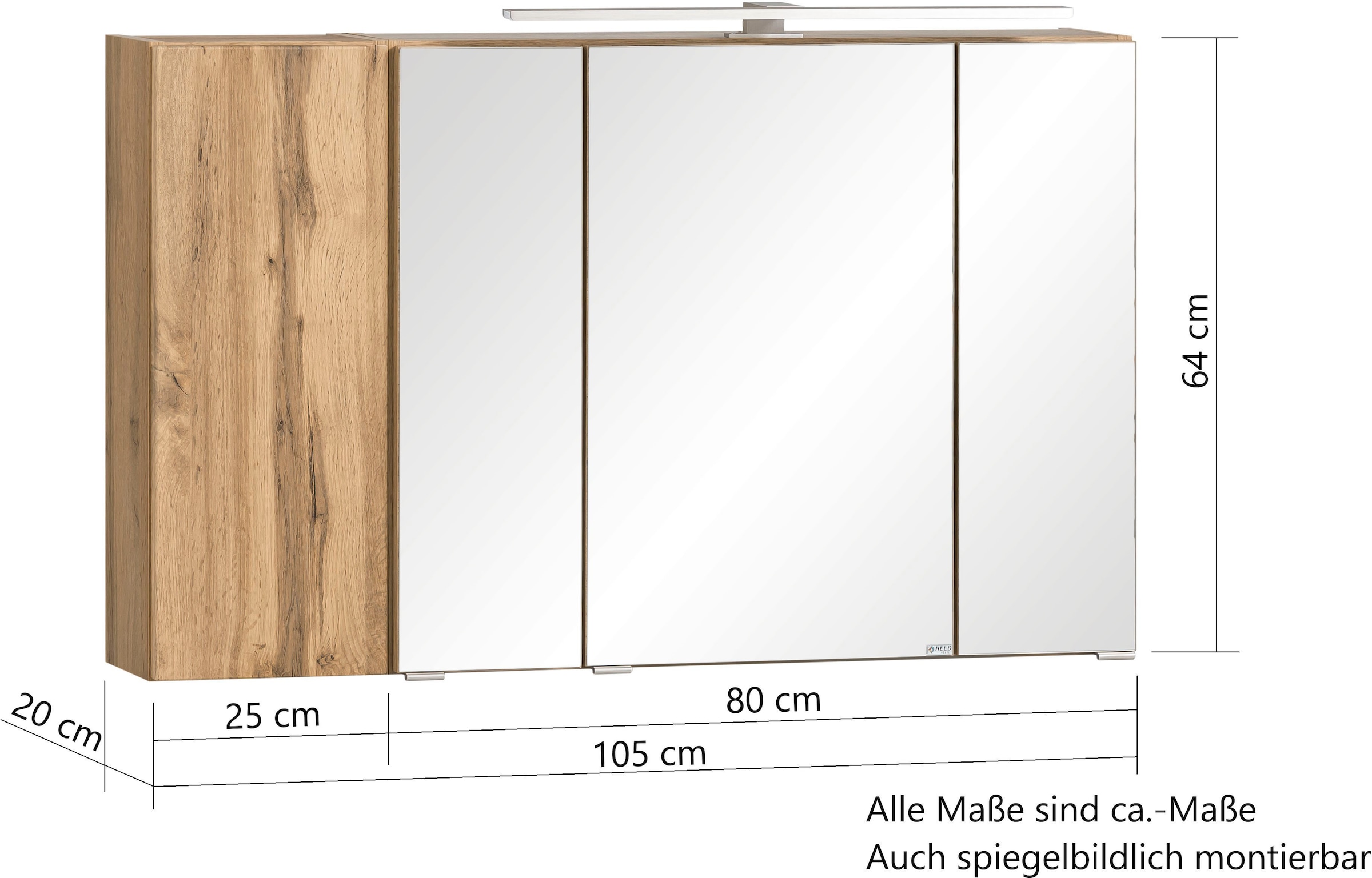 welltime Spiegelschrank »Sölden«