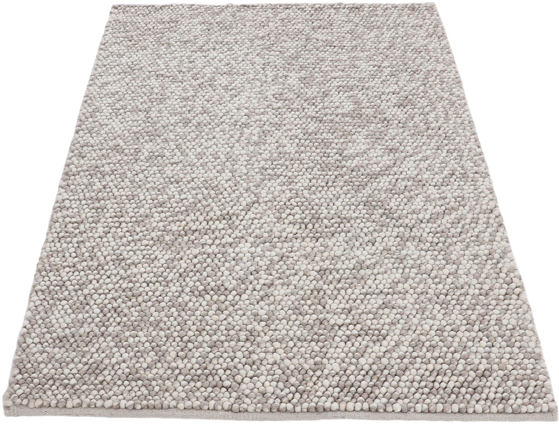 meliert, carpetfine Handweb online bestellen handgewebt, Teppich rechteckig, »Calo«, Teppich, Farben, 70% Uni Wolle