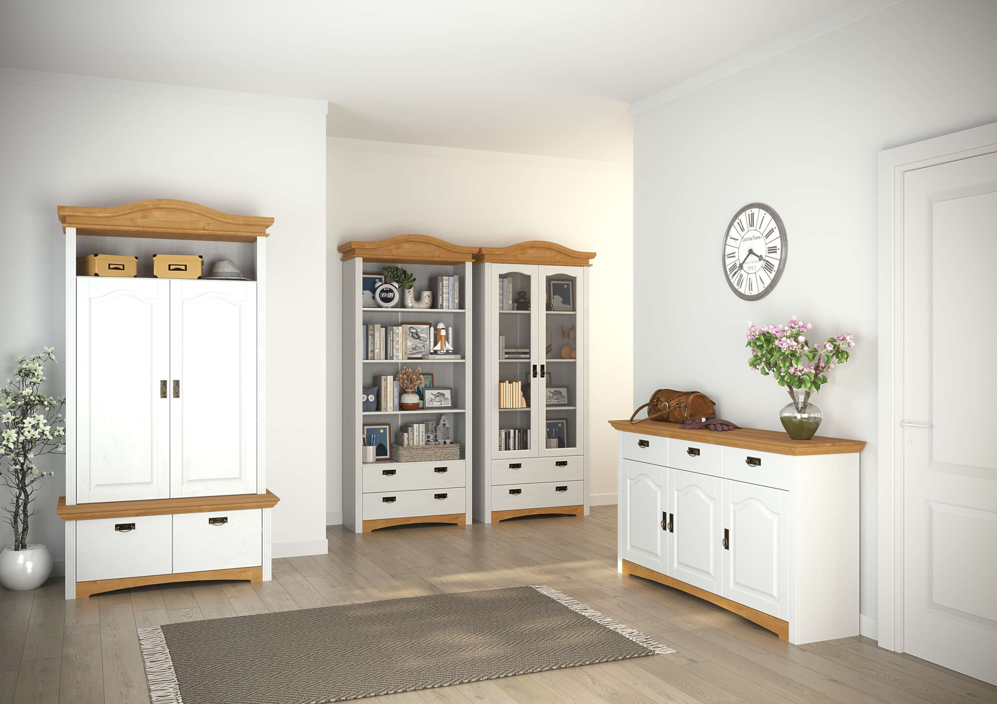 Home affaire Regal »Konrad, Standregal, Bücherregal, Stauraum« aus massiver günstig online kaufen