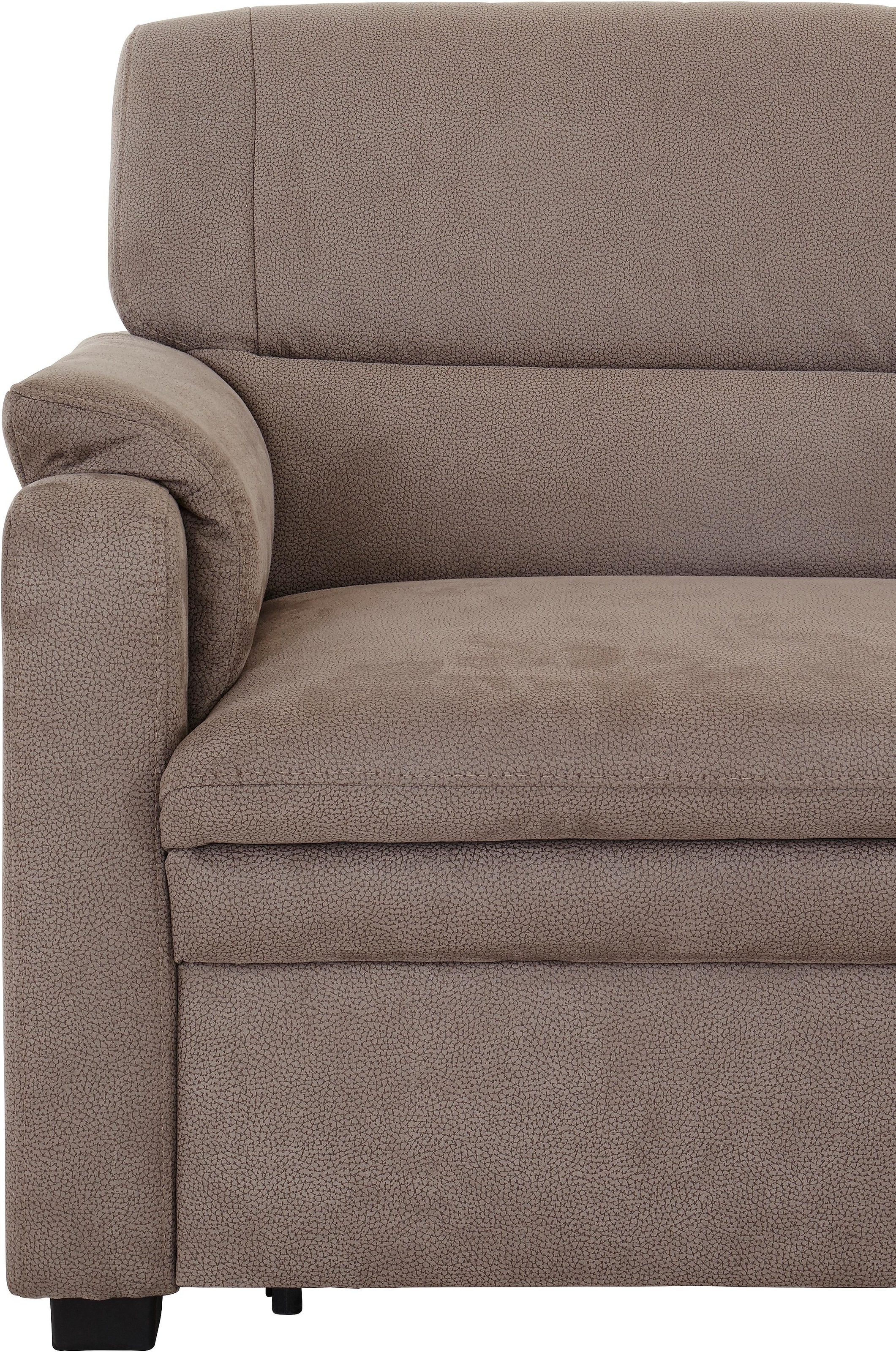 sit&more Ecksofa »Pisa L-Form«, mit Federkern, wahlweise mit Bettfunktion