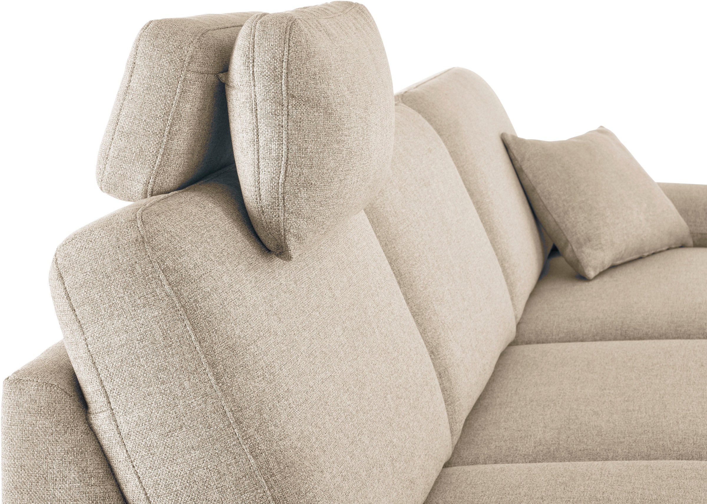 3C Candy Ecksofa »Mainau L-Form«, Relaxfunktion im 1,5-Sitzer, motorische Schlaffunktion in Longchair