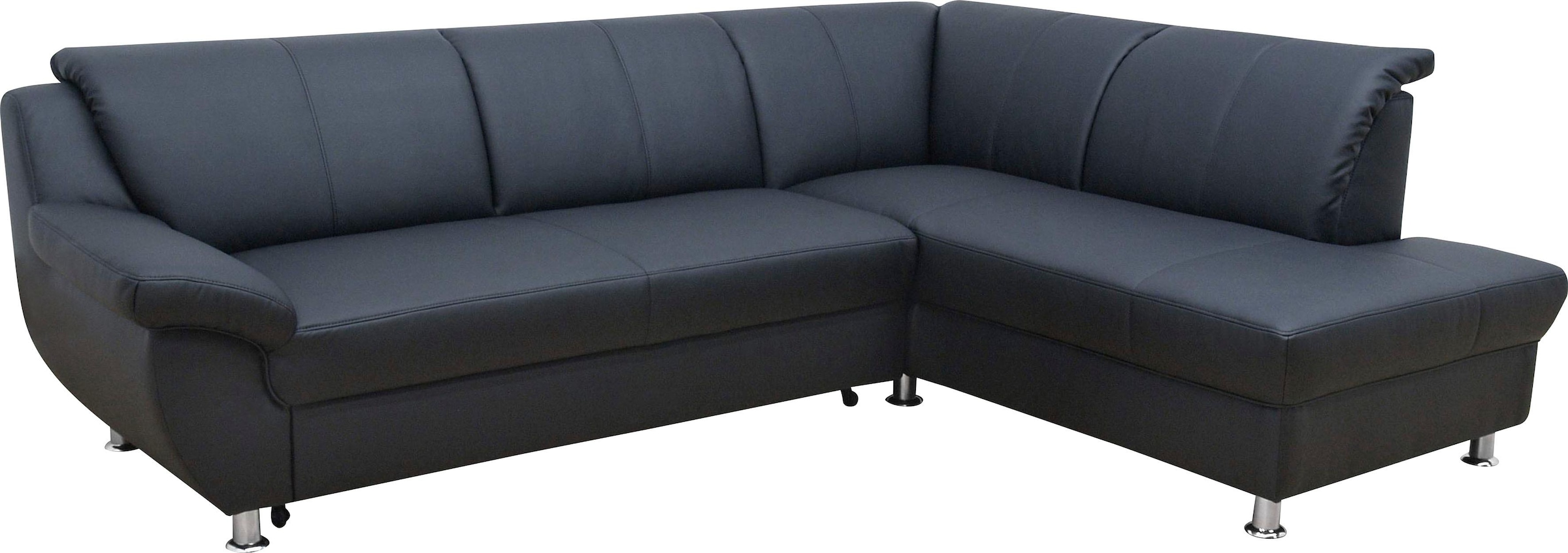 DOMO collection Ecksofa »Pilar, elegant und zeitloses Design, komfortabel, bequeme Armlehnen«, mit Ottomane, wahlweise mit Bettfunktion, L-Form