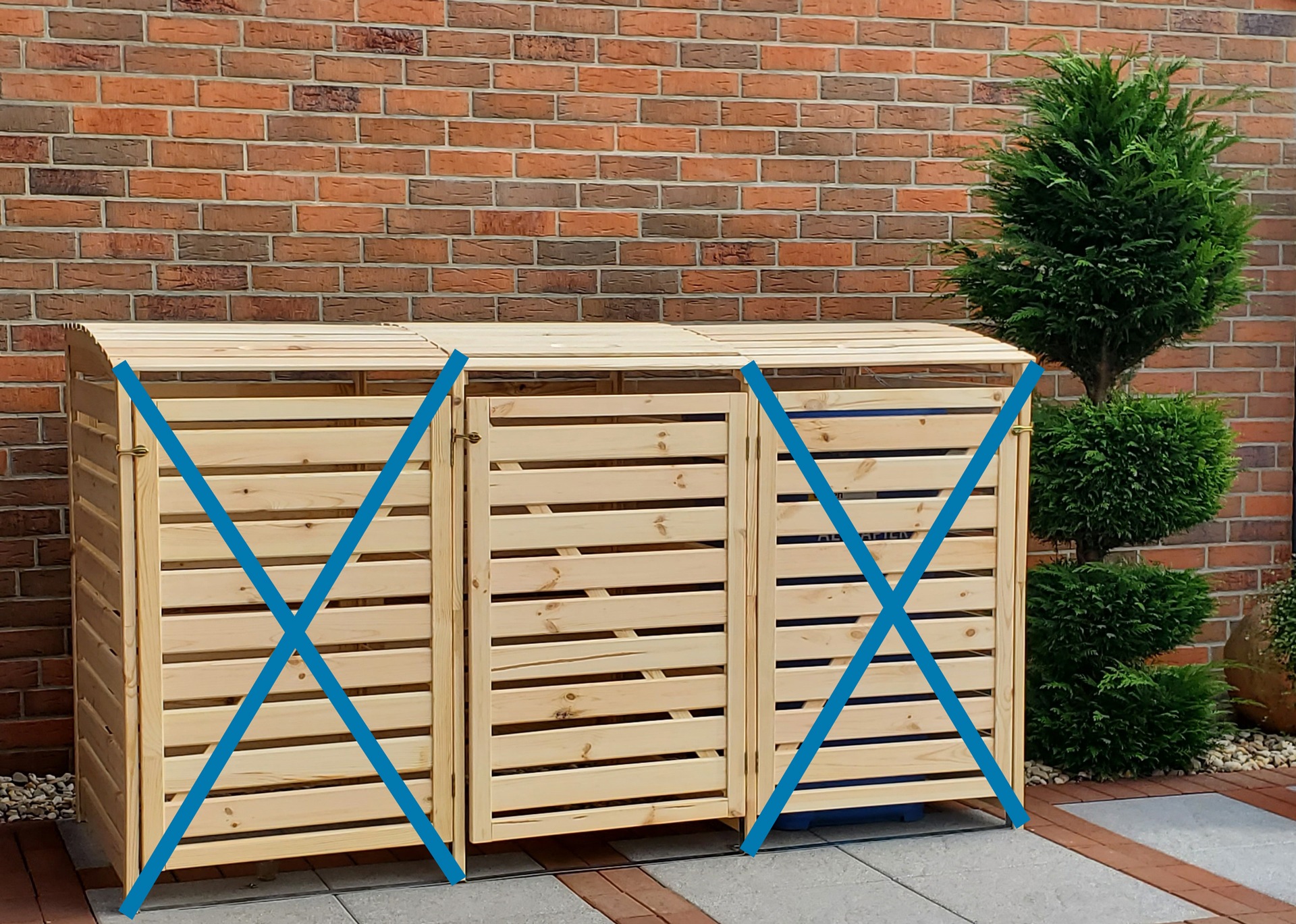 promadino Mülltonnenbox »Erweiterungsset für Vario III, aus Massivholz« passend für alle Tonnen bis 240 Liter