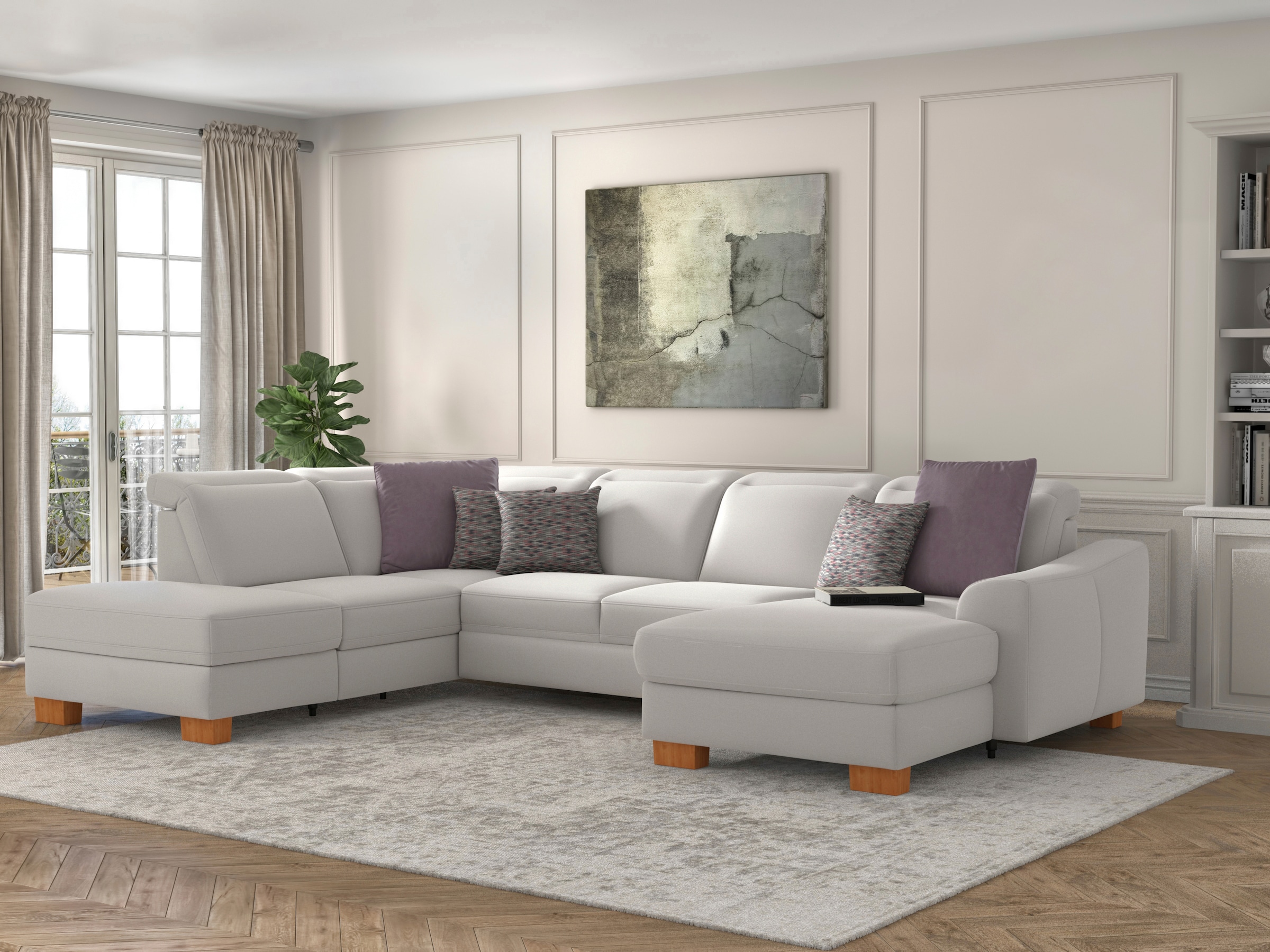 sit&more Wohnlandschaft "Dundee U-Form" mit Federkern und Massivholzfüßen, günstig online kaufen