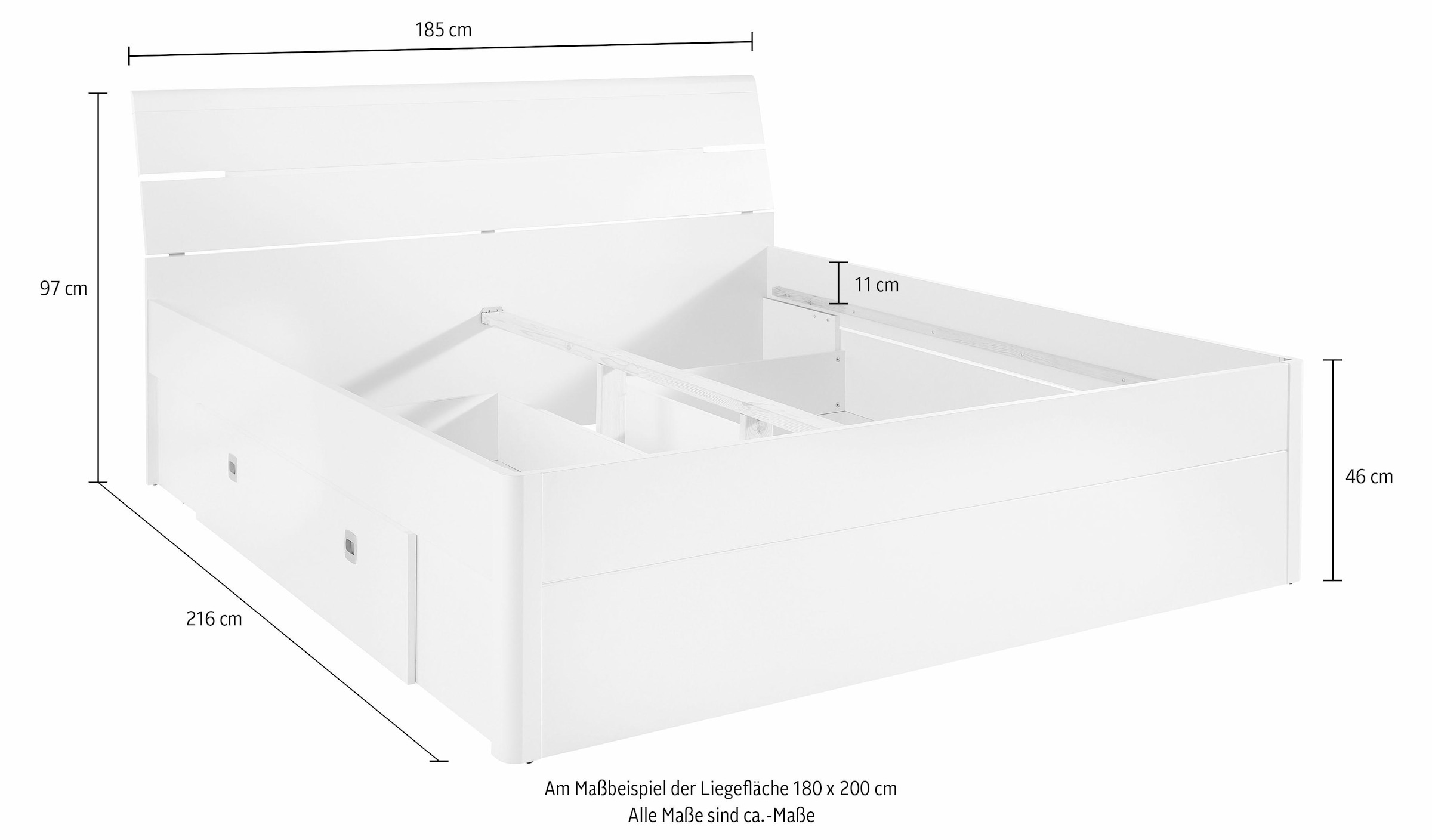 2 kaufen auf und Schlafkontor Beleuchtung LED- »Mars«, Stauraumbett Schubkästen inklusive Rechnung