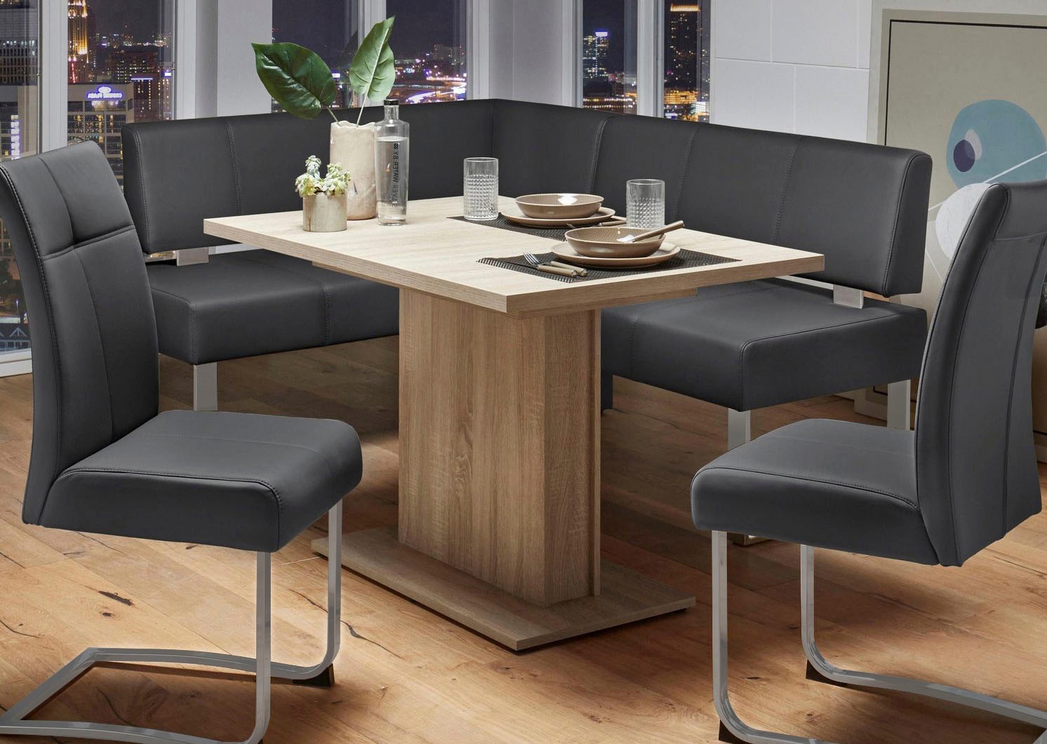 Home affaire Eckbank »Rab« in 2 Breiten (180 oder 200 cm), Bezug in verschiedenen Qualitäten