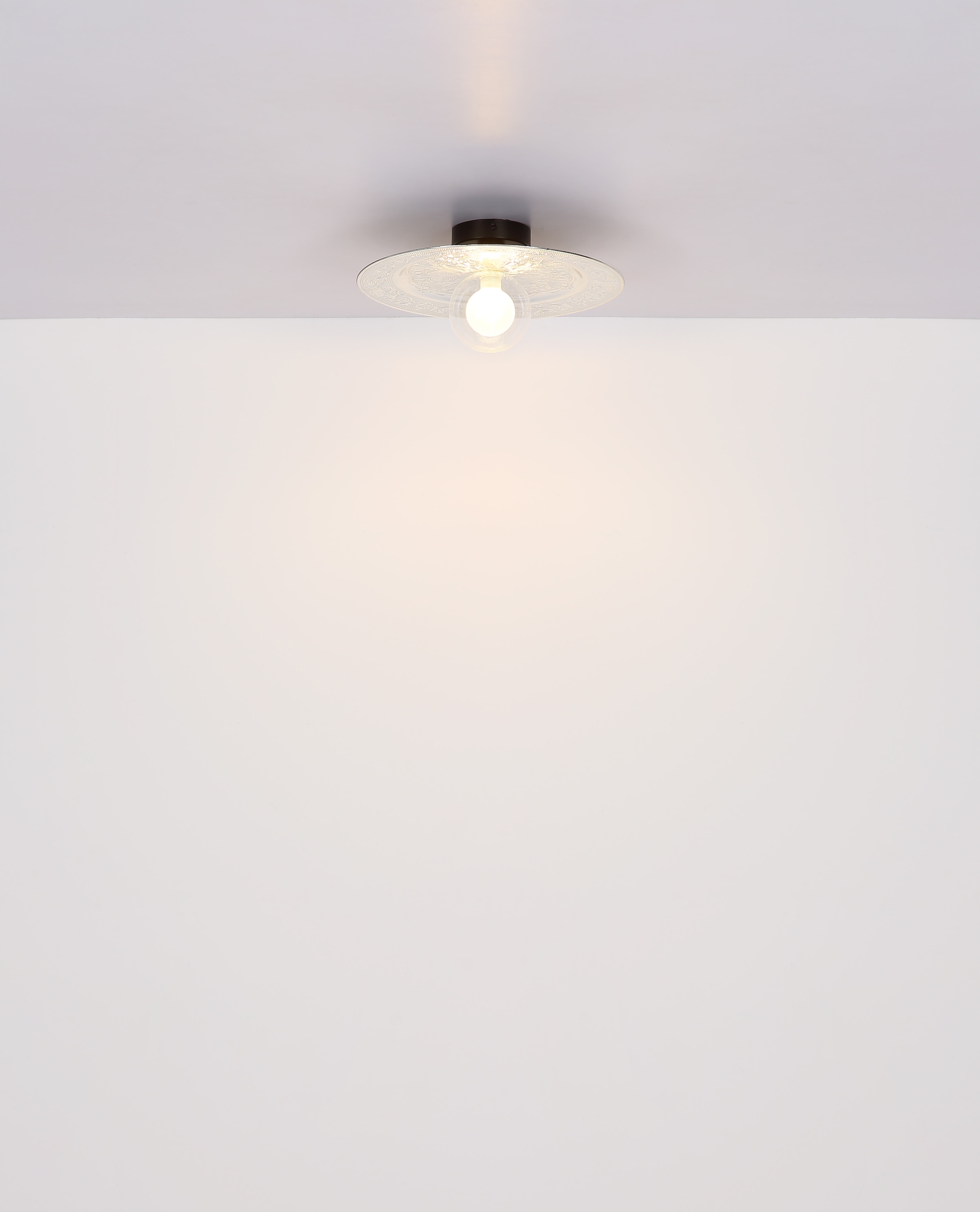 GLOBO LIGHTING Deckenleuchte »RIGA«, Leuchtmittel G9 | ohne Leuchtmittel, Deckenlampe / Schlafzimmer / Büro / Wohnzimmer / silber / rund