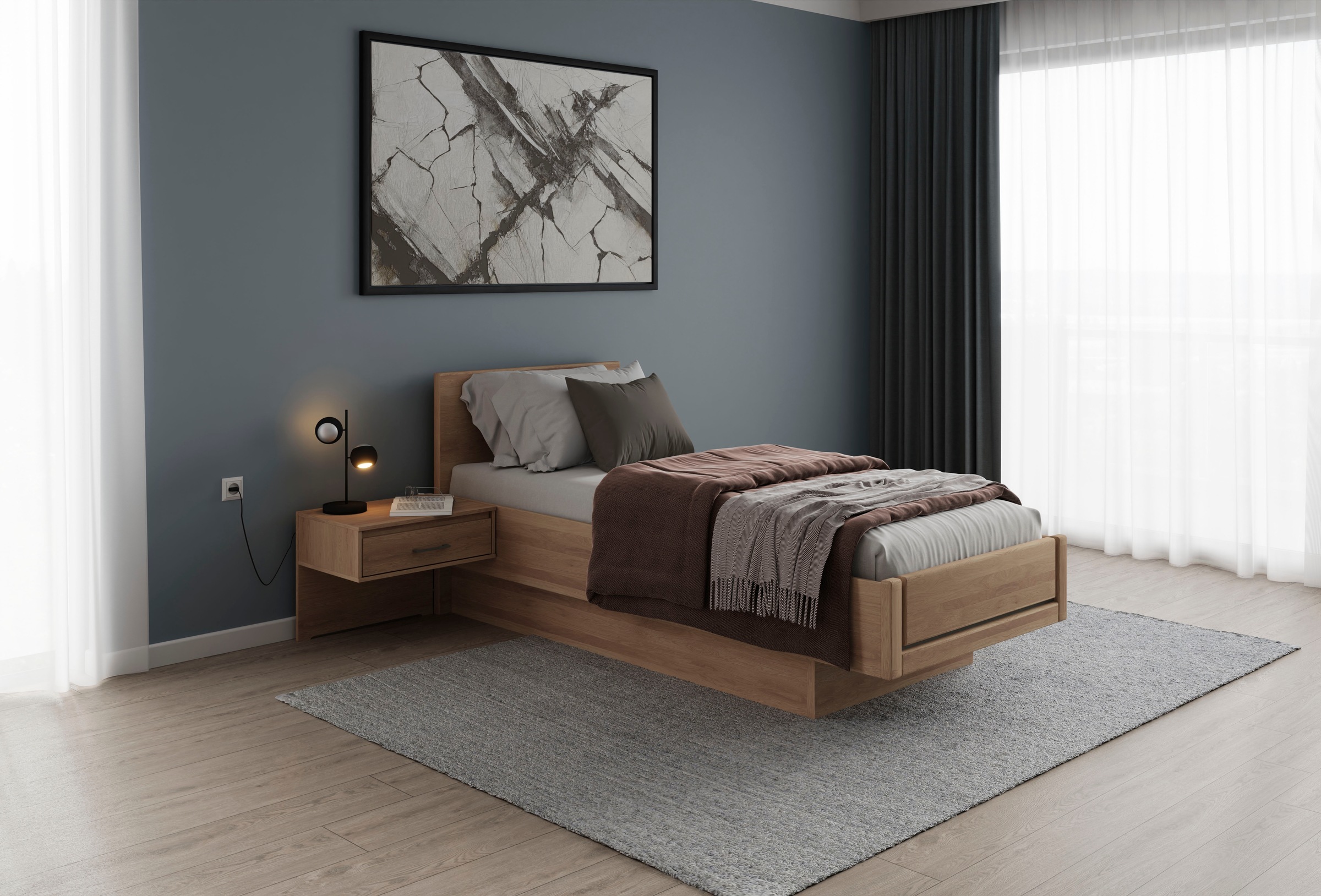 Musterring Holzbett »Sorrent, Bettgestell, Bettrahmen, teilmassiv Eiche« MA günstig online kaufen