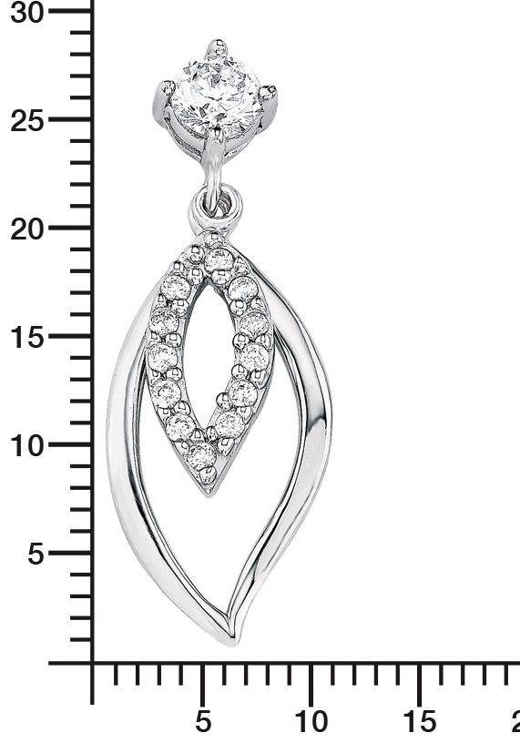 Amor Paar Ohrstecker »Blätter« mit Zirkonia (synth.)