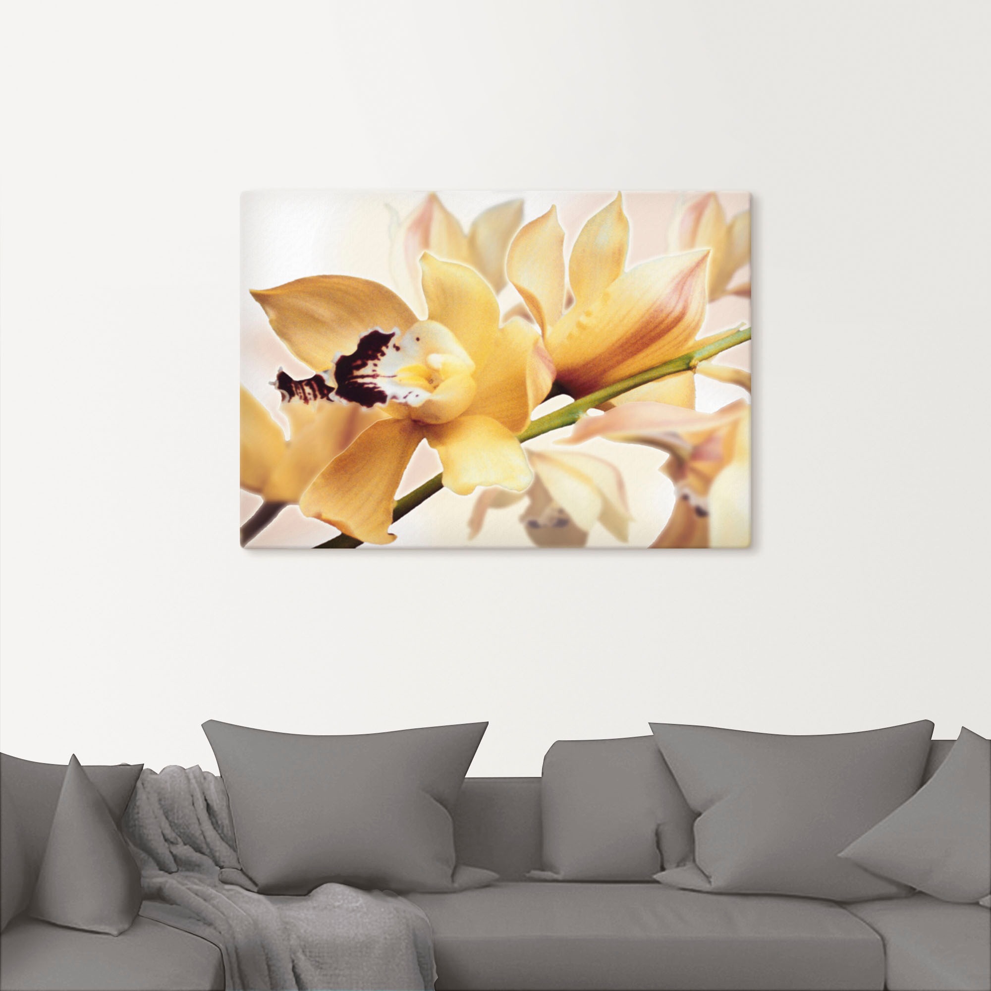 Artland Wandbild »Gelbe Orchidee« Blumenbilder 1 Stk. tlg. als Alubild, Out günstig online kaufen