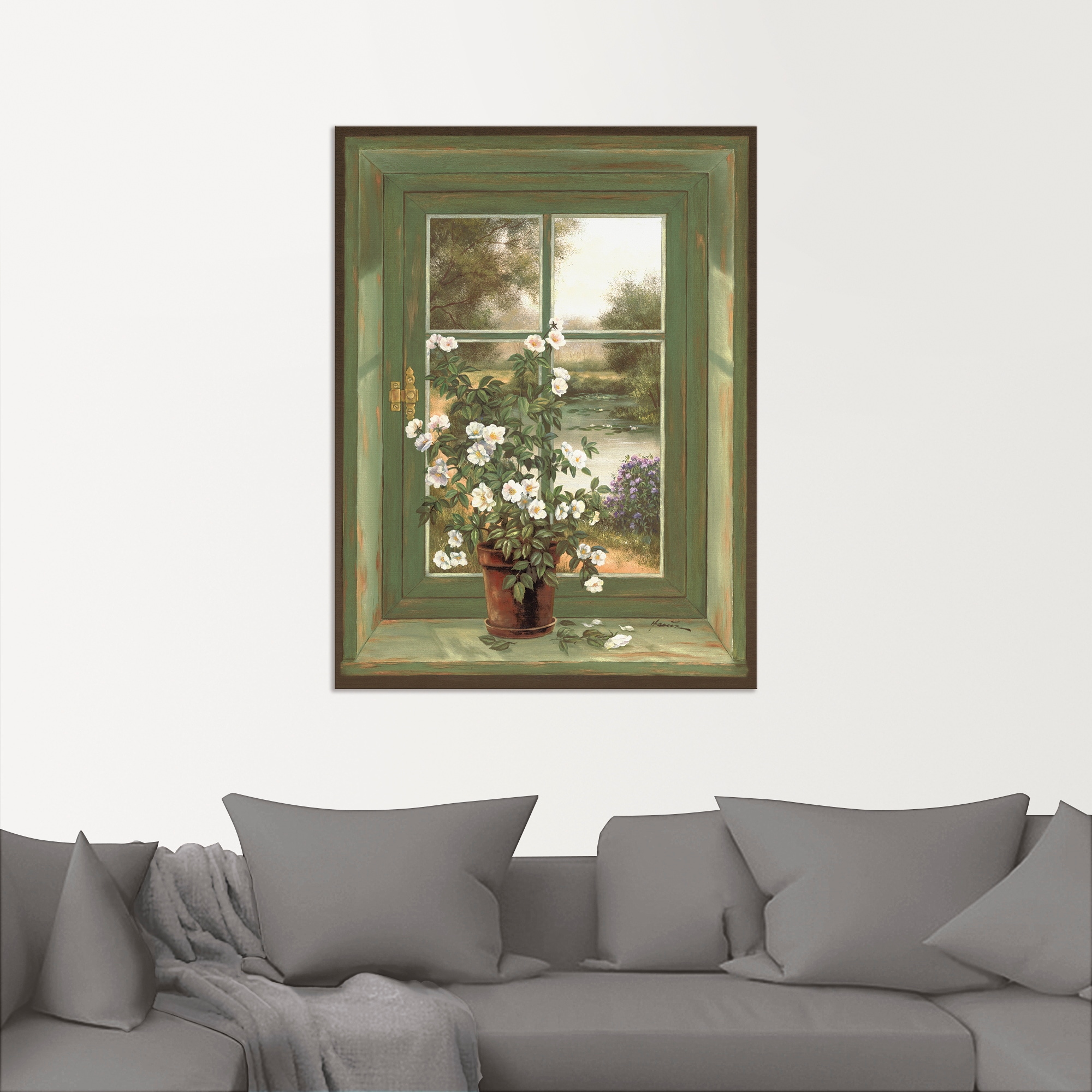 Artland Wandbild »Wildrosen am Fenster«, Arrangements, (1 St.), als Alubild günstig online kaufen