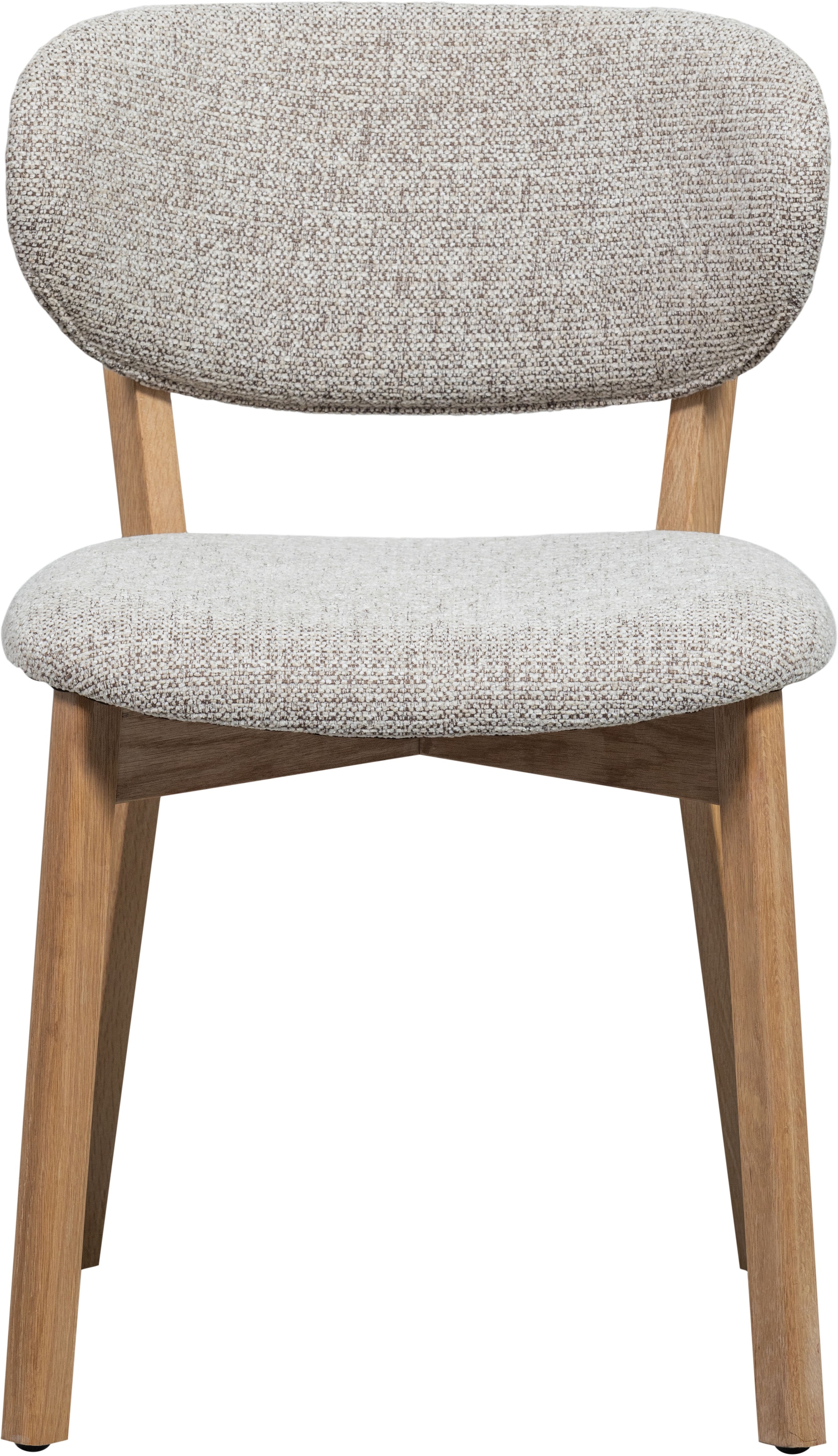 WOOOD Esszimmerstuhl »Udar mit Melange-Gewebe More und Eichengestell H 82 cm« (Set) 2 Stk.(Set, 2 St), strapazierfähiger Stoff, massives Eichenholz, modern