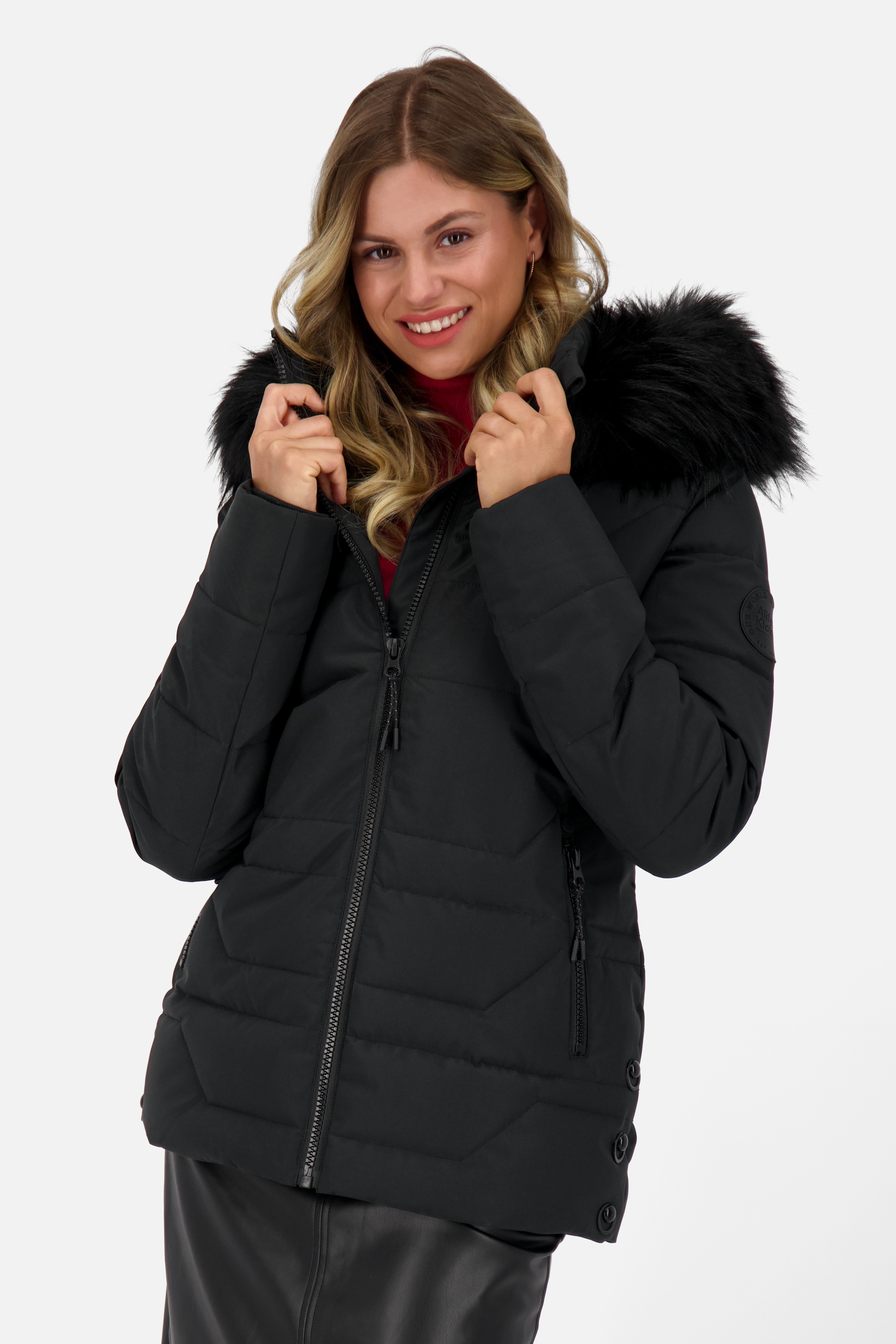 Alife & Kickin Winterjacke »Damen ZophiaAK A«, leicht taillierter Passform, Kapuze und Kunstfell sind abnehmbar