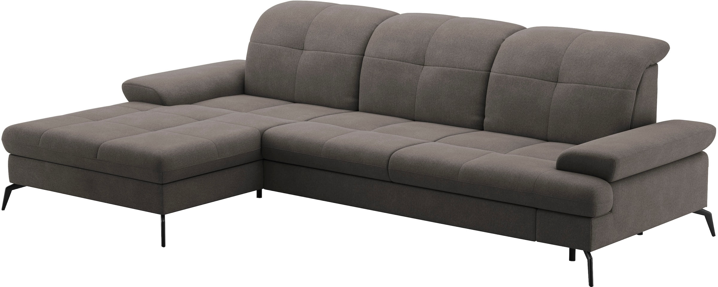 sit&more Ecksofa »Amica, L-Form, inkl. Sitztiefenverstellung & Armteilverstellung«, wahlweise mit Bettfunktion, Bettkasten und Kopfteilverstellung