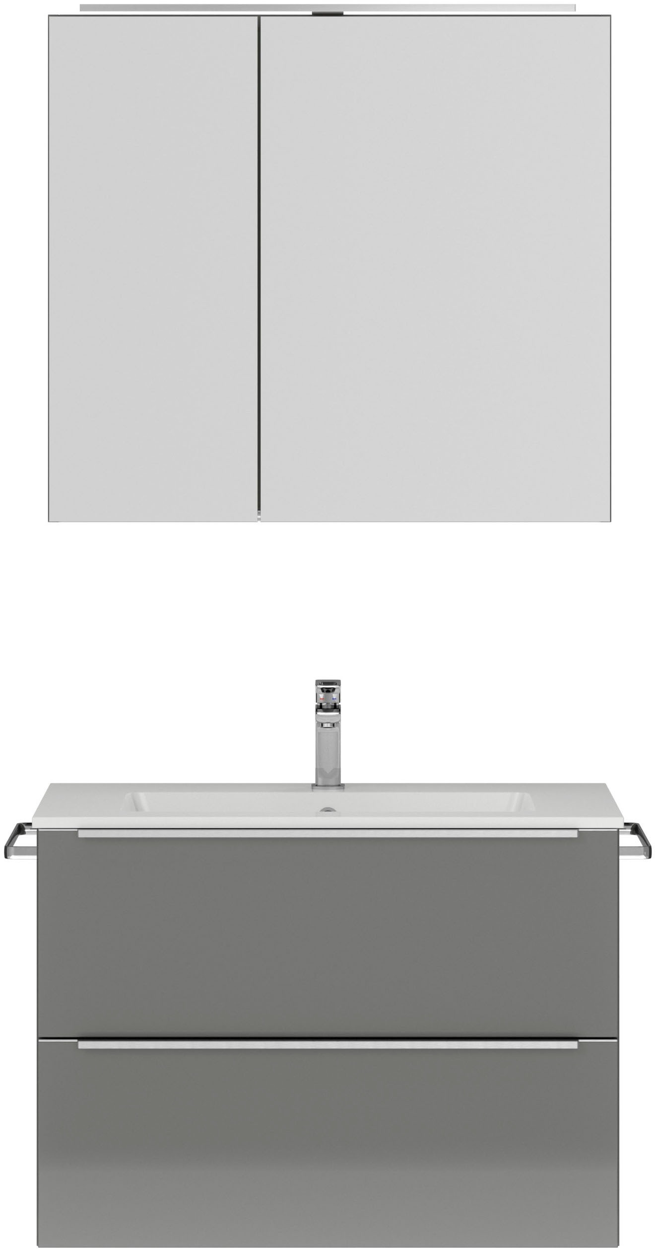 nobilia® Badmöbel-Set »Levere«, (2 St., vormontiert, mit Soft-Close), inkl. günstig online kaufen