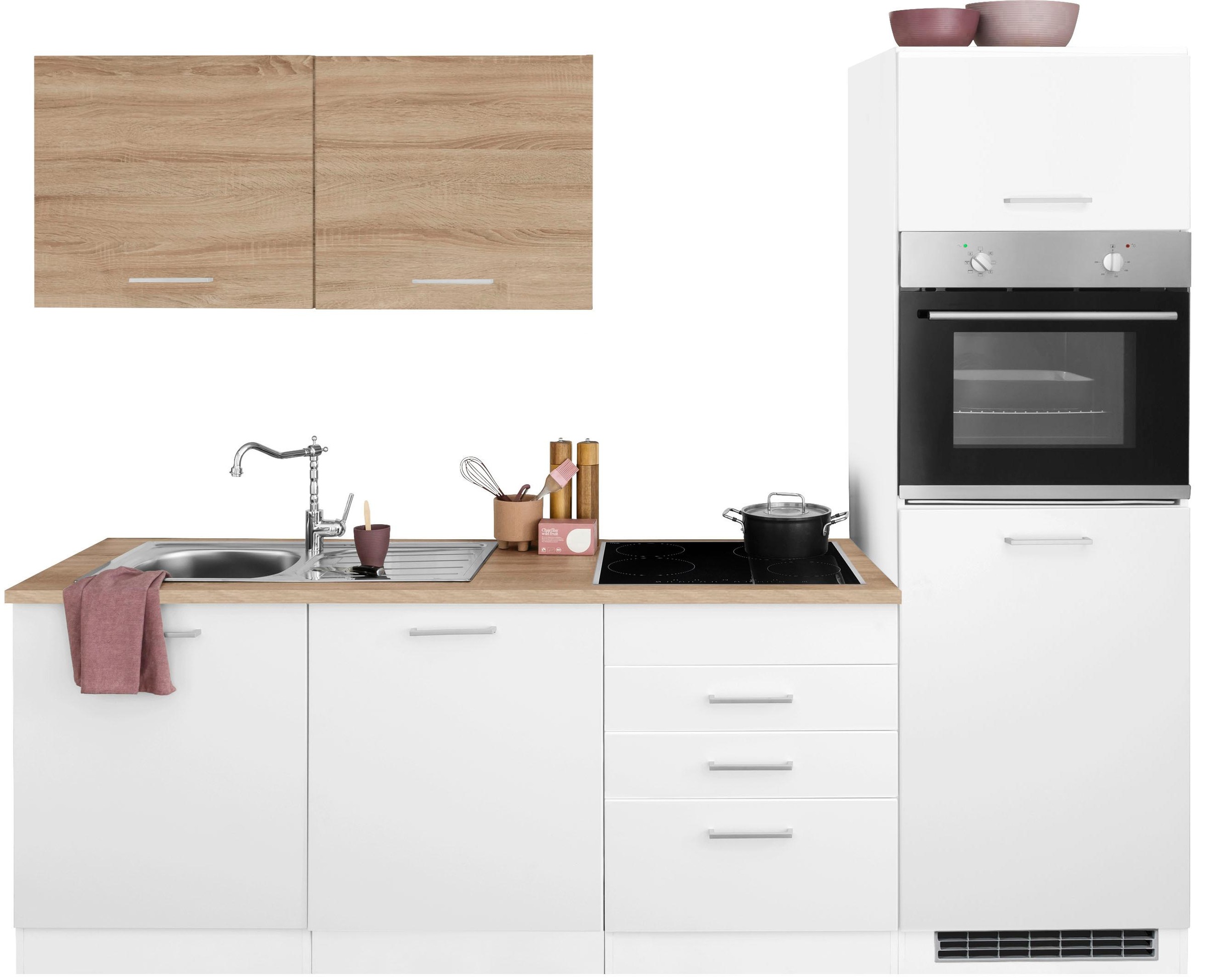 HELD MÖBEL Küchenzeile »Visby«, ohne E-Geräte, Breite 240 cm für  Kühlschrank und Geschirrspüler auf Raten bestellen