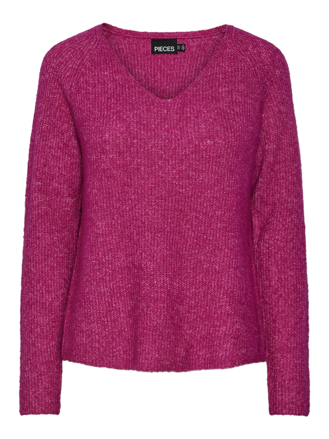 pieces V-Ausschnitt-Pullover »PCELLEN LS V-NECK KNIT NOOS BC«, mit Wolle