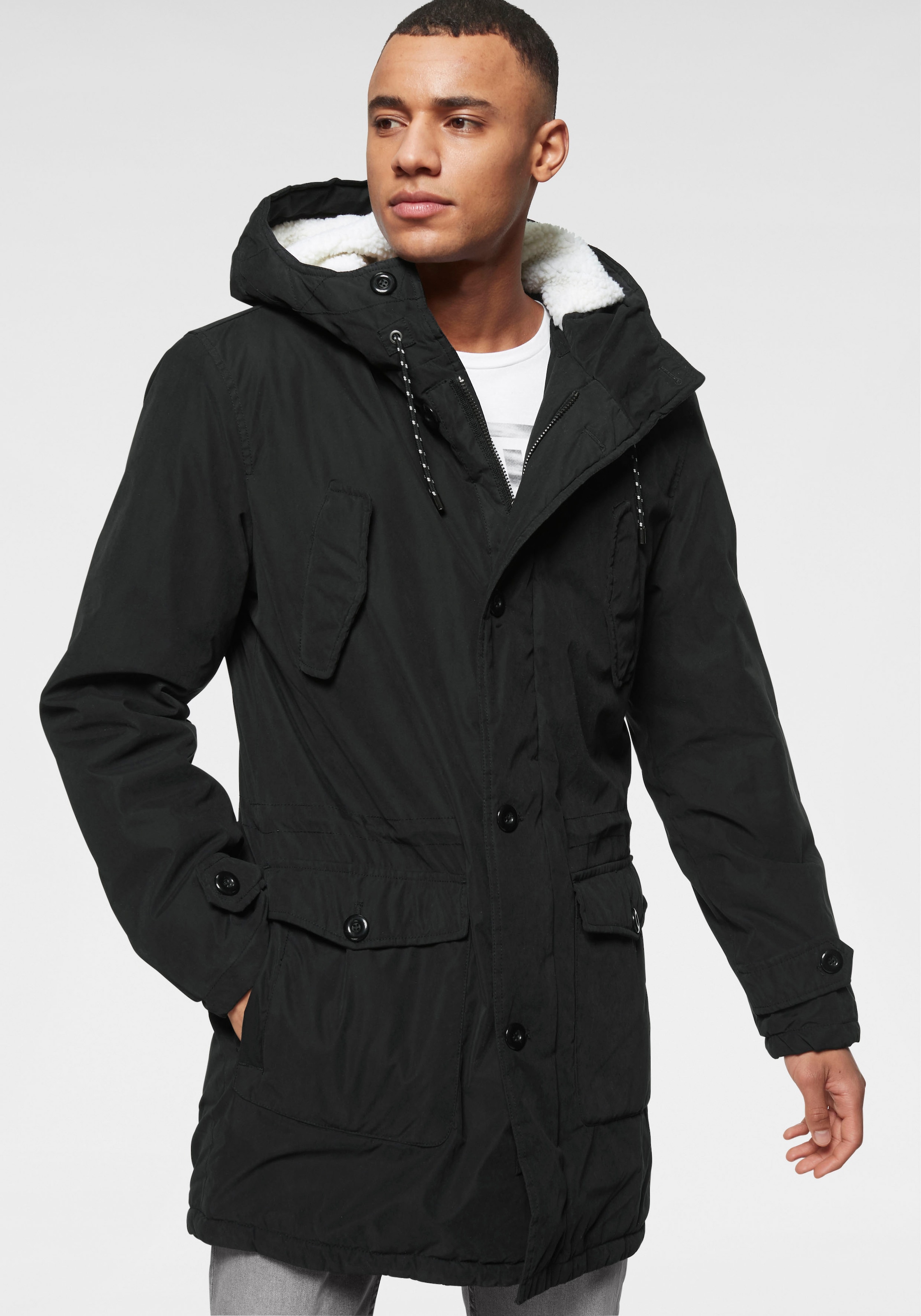 Bruno Banani Parka, mit Kapuze, warm gefüttert