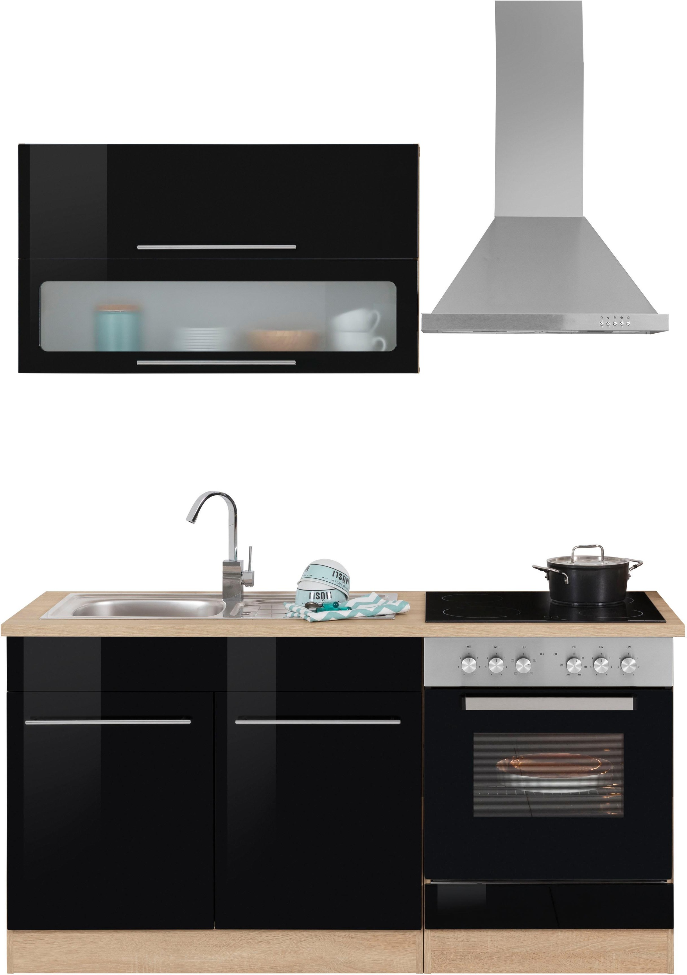 KOCHSTATION Küchenzeile »KS-Eton«, mit E-Geräten, Breite 160 cm
