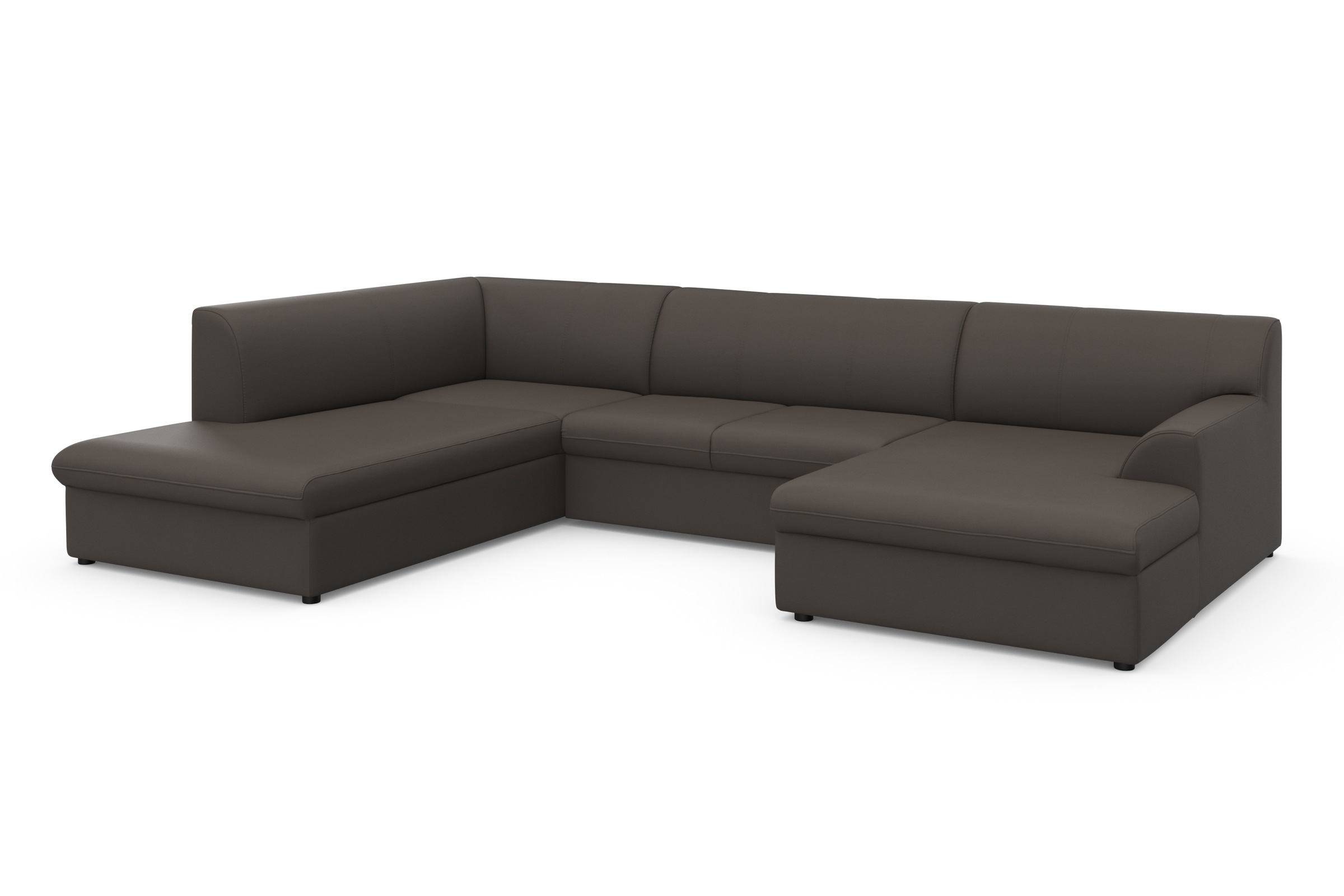 DOMO collection Wohnlandschaft »Topper, elegant und zeitlos, komfortabel, U-Form«, wahlweise mit Bettfunktion