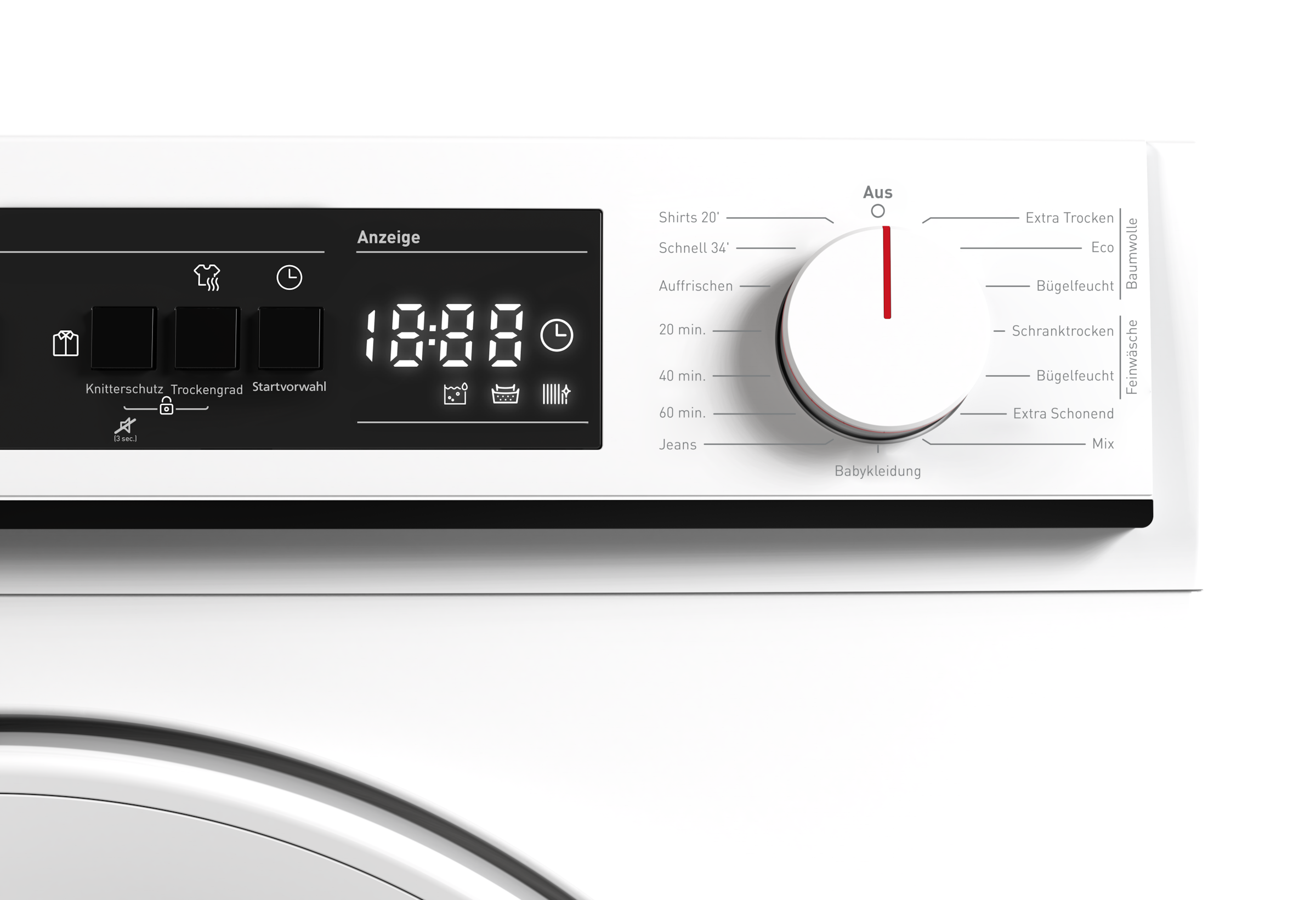 Sharp Wärmepumpentrockner »KD-NHA0S6GWWD-DE« 10kg / EEK D / 3 Tasten / Glas-Tür / Weiß