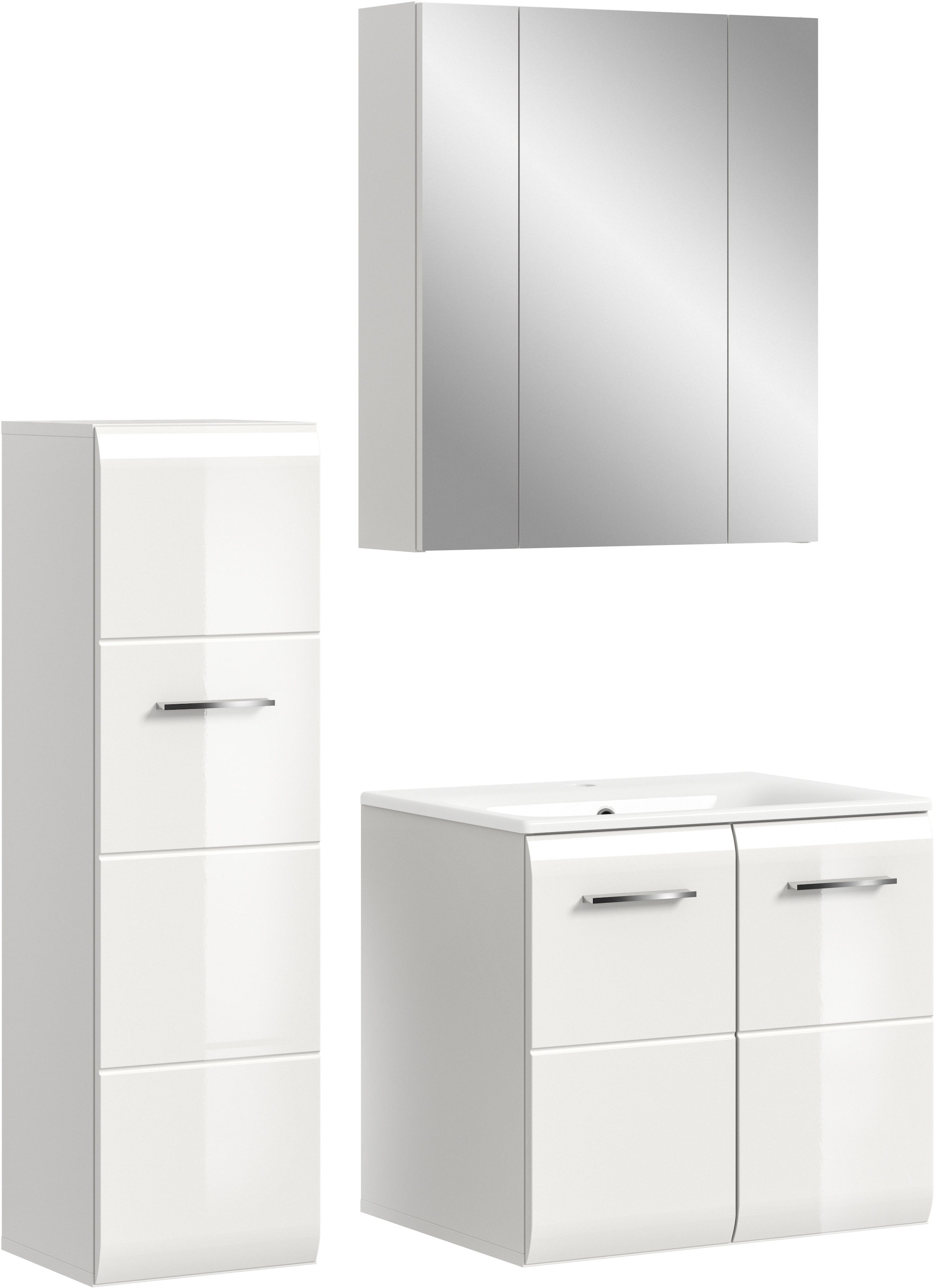 INOSIGN Badezimmer-Set Set, 4 Stk. tlg. Florenz, Badkombination 4-tlg.,Weiß günstig online kaufen