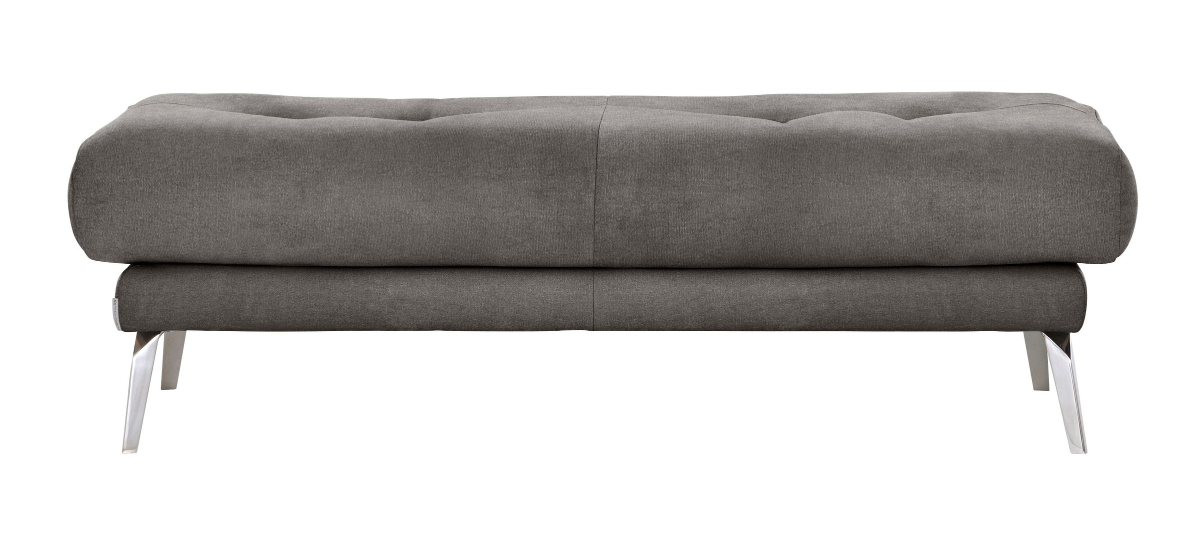 W.SCHILLIG Hocker »softy«, mit dekorativer Heftung im Sitz, Füße Chrom glänzend