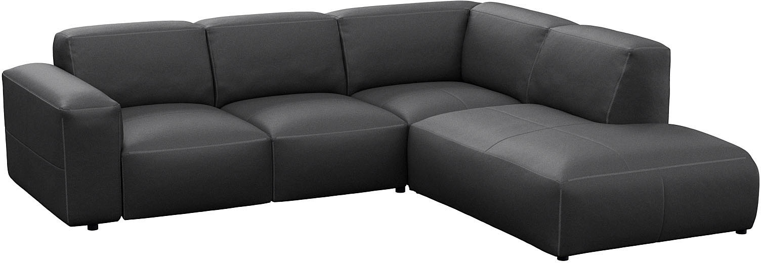 FLEXLUX Ecksofa »Lucera, super Sitzkomfort durch Kaltschaum im Sitz, L-Form günstig online kaufen