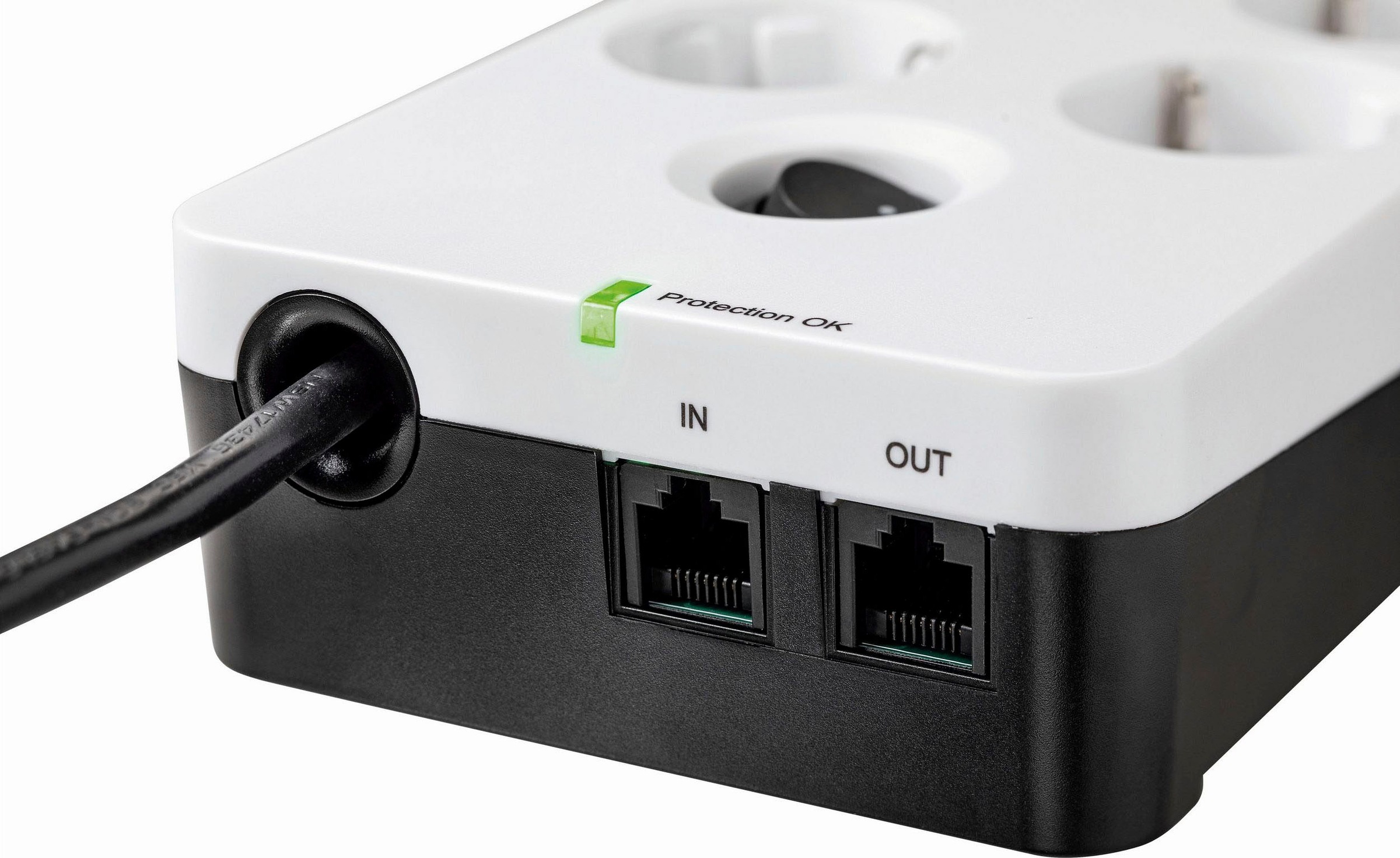 EATON Mehrfachsteckdose »Protection Box 8 Tel USB DIN«, (LED-Statusanzeige-separate Ein- / Ausschalter-USB-Anschlüsse Kindersicherung)